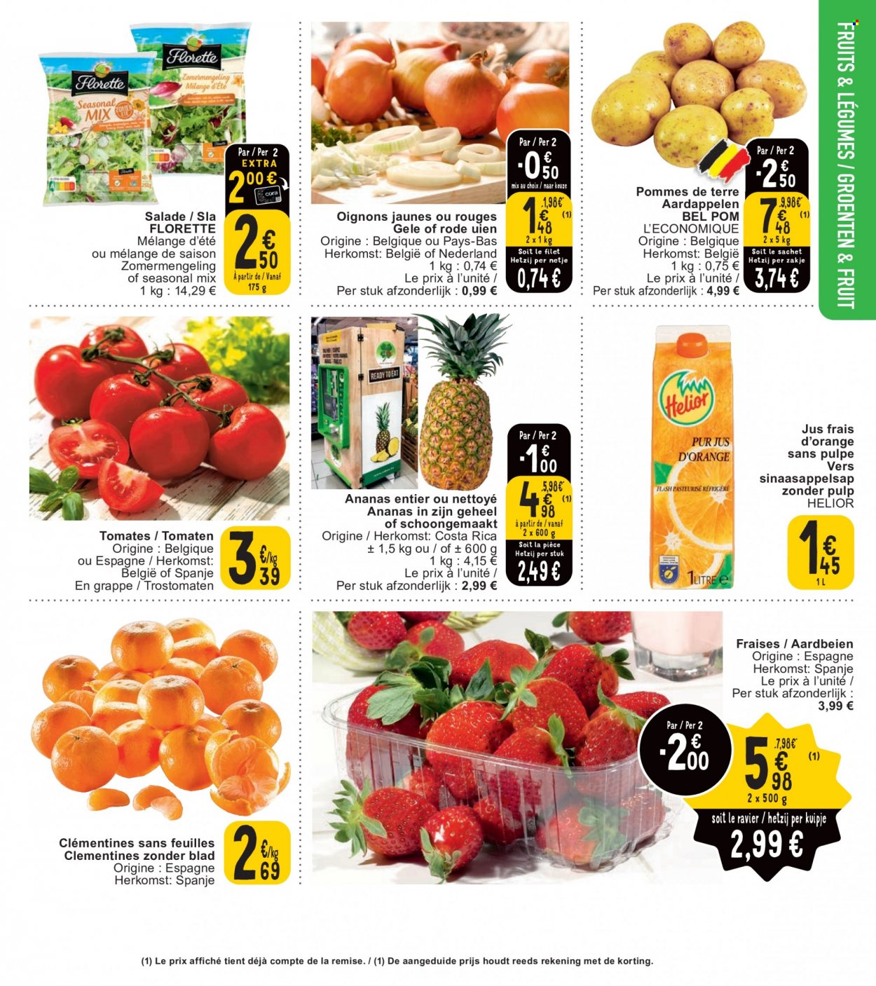 thumbnail - Catalogue Cora - 21/03/2023 - 27/03/2023 - Produits soldés - tomates, salade, oignons, fraises, jus, jus frais. Page 5.