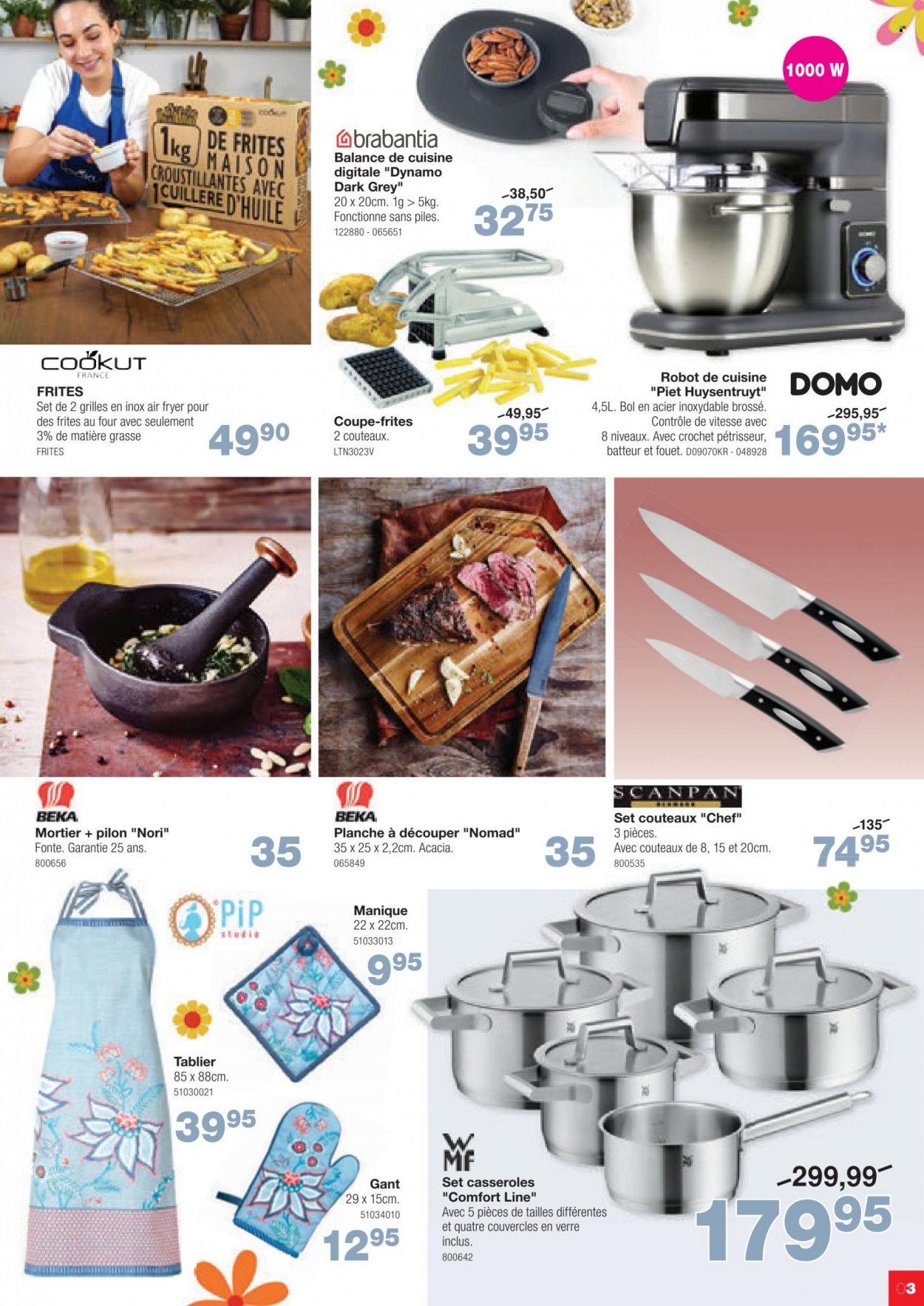 thumbnail - Catalogue HandyHome - 17/03/2023 - 22/05/2023 - Produits soldés - casserole, verre, planche à découper, fouet. Page 3.
