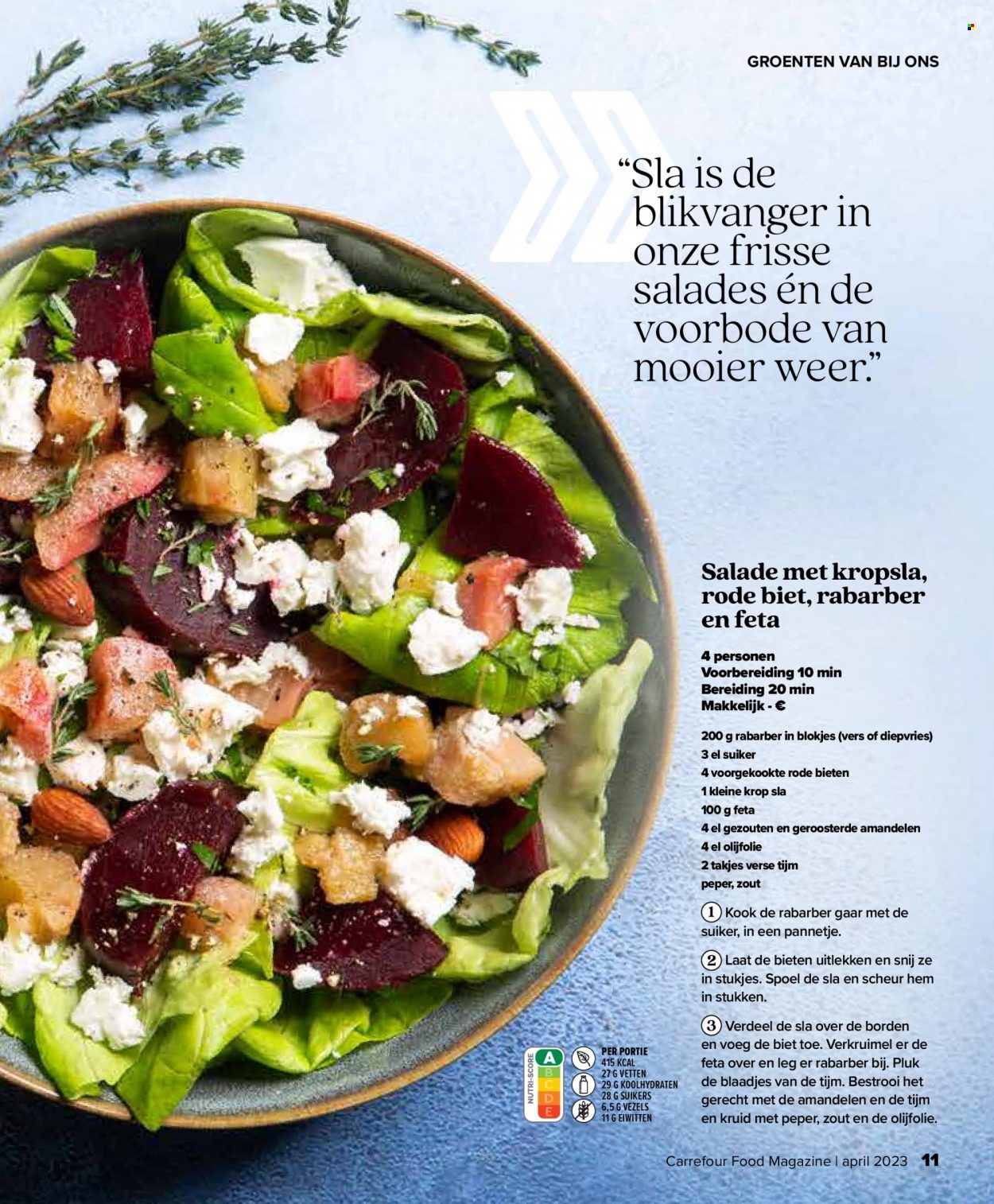 thumbnail - Catalogue Carrefour - 22/03/2023 - 03/05/2023 - Produits soldés - salade, féta, magazine. Page 11.
