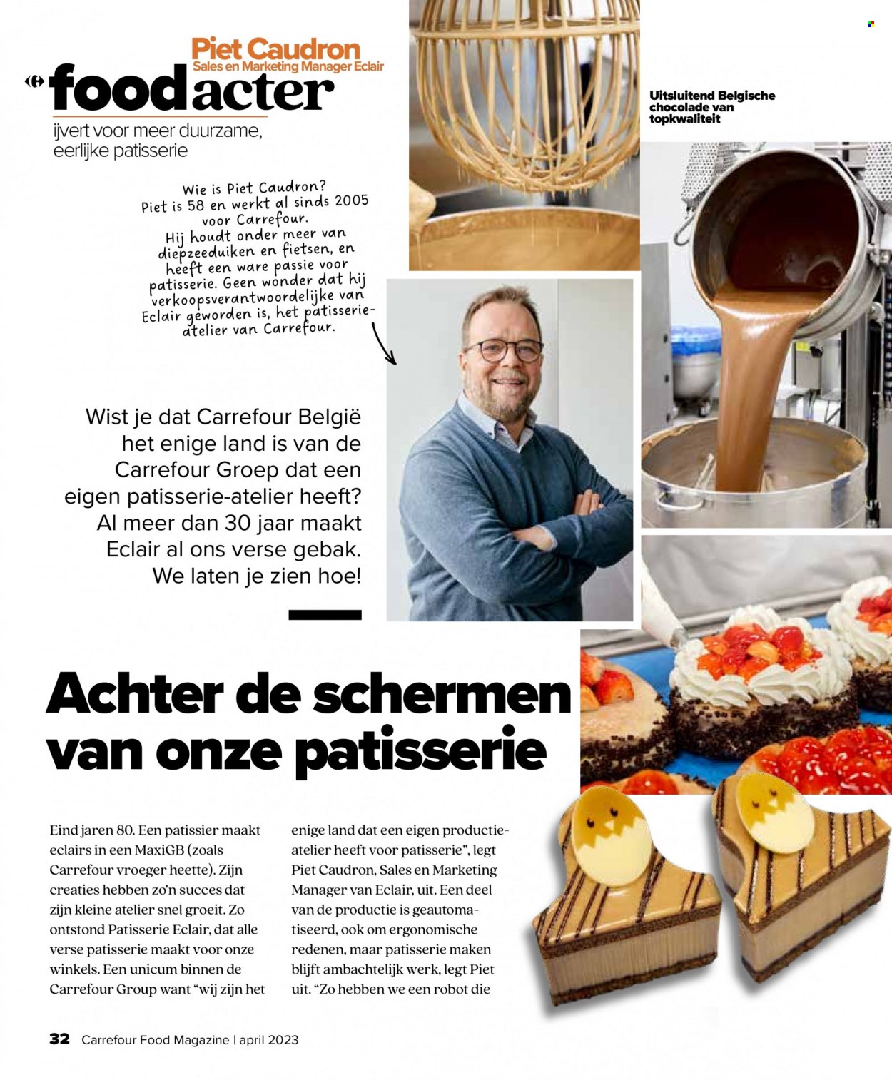 thumbnail - Carrefour-aanbieding - 22/03/2023 - 03/05/2023 -  producten in de aanbieding - éclairs, gebak, chocolade, robot. Pagina 32.