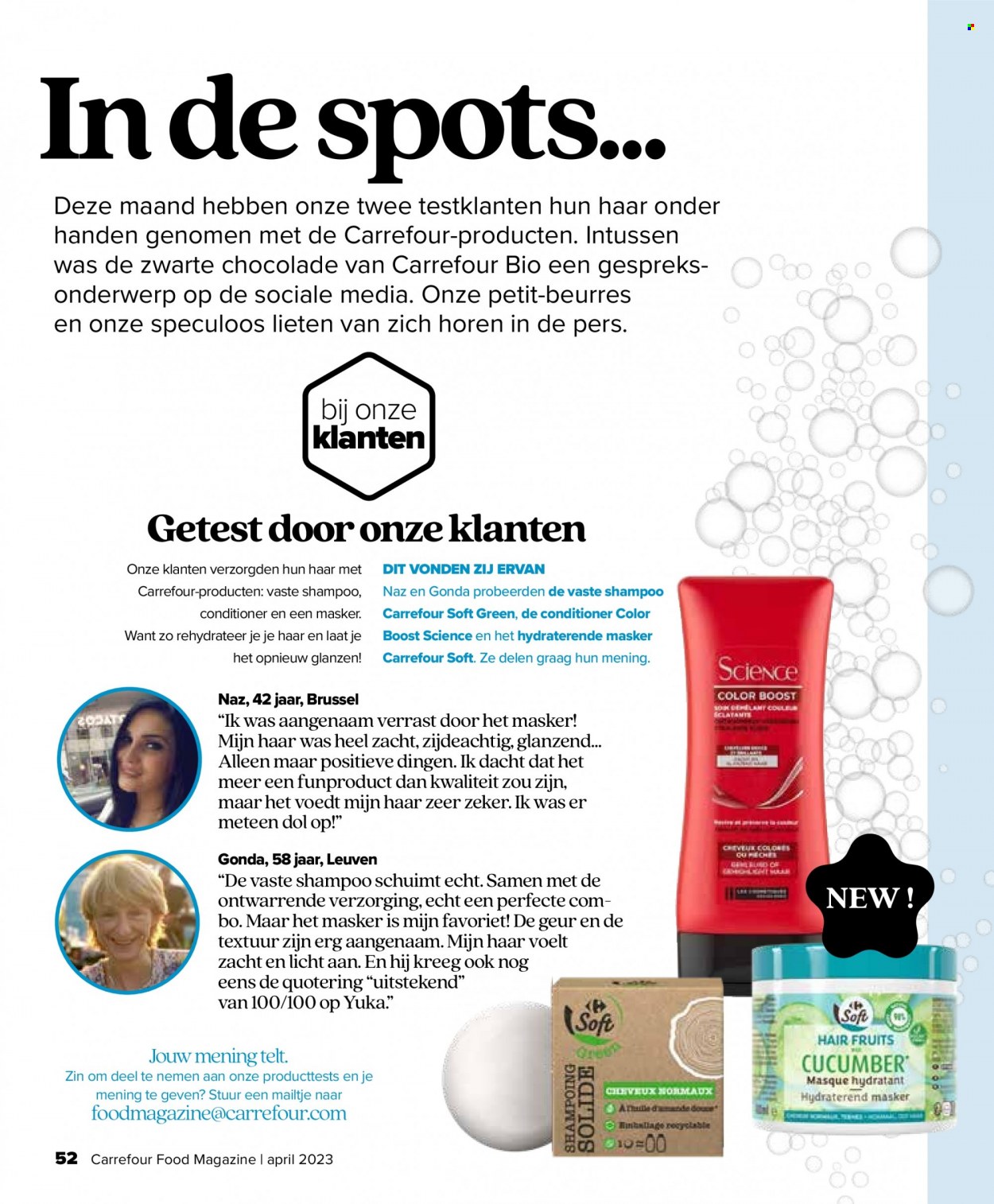 thumbnail - Carrefour-aanbieding - 22/03/2023 - 03/05/2023 -  producten in de aanbieding - Speculoos, chocolade, Spekulatius, shampoo, conditioner. Pagina 52.