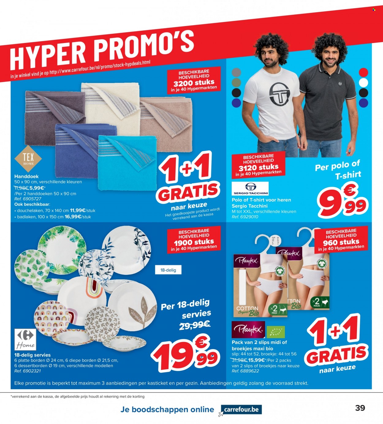 thumbnail - Catalogue Carrefour hypermarkt - 22/03/2023 - 03/04/2023 - Produits soldés - Sergio Tacchini, t-shirt, slip. Page 19.
