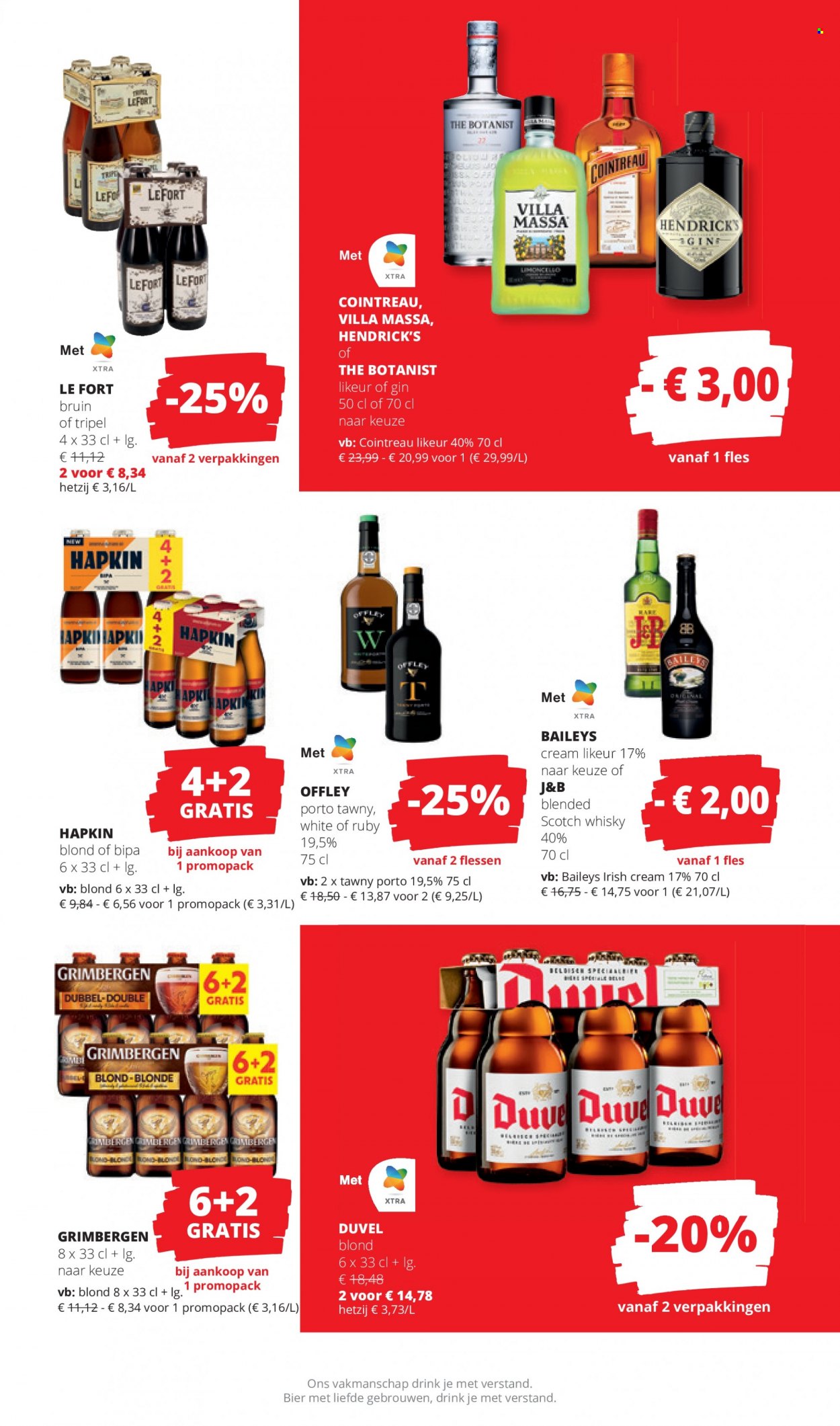 thumbnail - Catalogue SPAR - 23/03/2023 - 05/04/2023 - Produits soldés - alcool, Cointreau, gin, whisky, vin fortifié Porto, J&B, bière, Grimbergen. Page 17.
