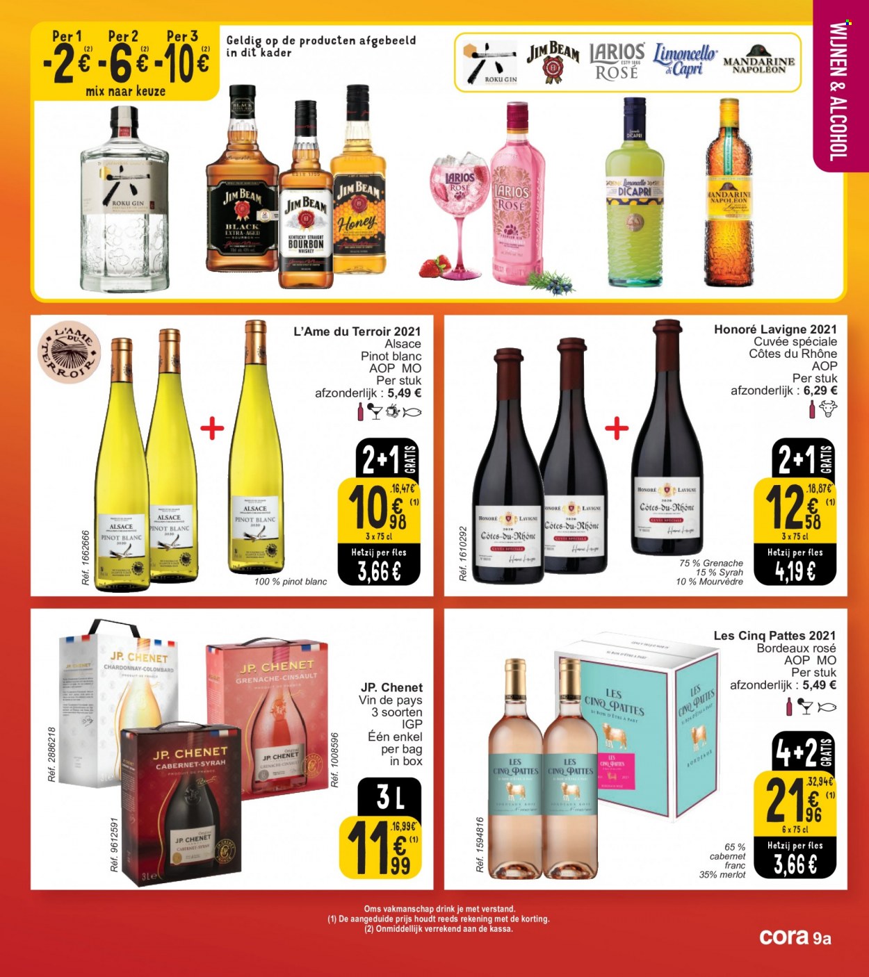 thumbnail - Cora-aanbieding - 28/03/2023 - 03/04/2023 -  producten in de aanbieding - Merlot, wijn, Côtes du Rhône, Bordeaux, Syrah. Pagina 9.