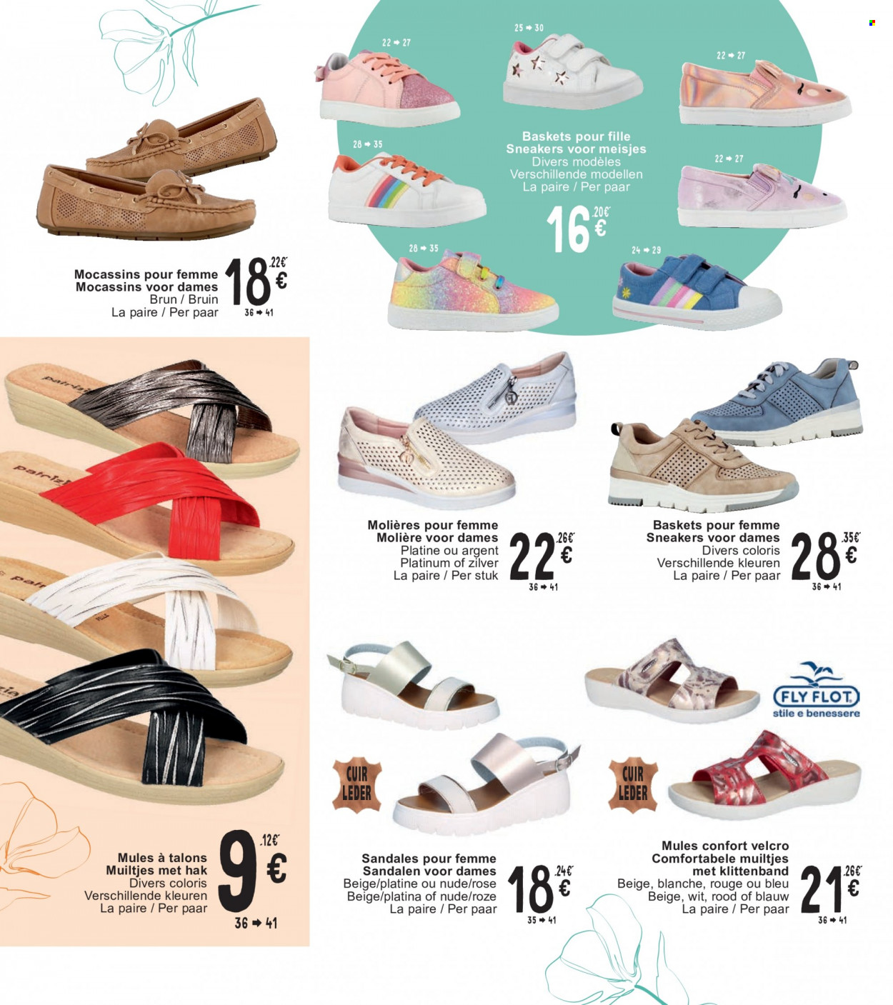 thumbnail - Catalogue Cora - 21/03/2023 - 03/04/2023 - Produits soldés - Sneakers, mules, mocassins, sandales, basket. Page 16.