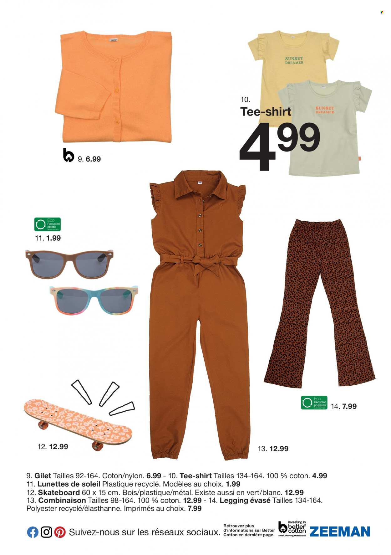 thumbnail - Catalogue Zeeman - 25/03/2023 - 07/04/2023 - Produits soldés - t-shirt, gilet, leggings, lunettes, lunettes de soleil. Page 13.