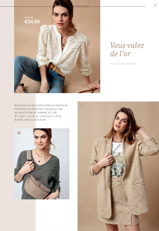 thumbnail - Catalogue Bel&Bo - Produits soldés - jeans, jupe, pull, sac, ceinture. Page 9.