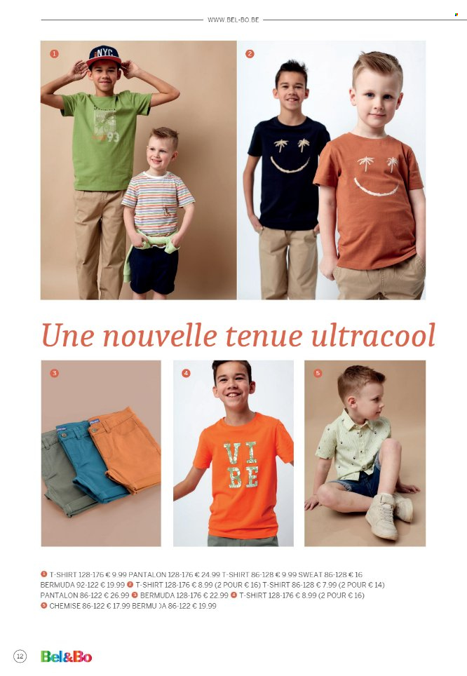 thumbnail - Catalogue Bel&Bo - Produits soldés - pantalon, chemise, t-shirt, sweat-shirt. Page 12.