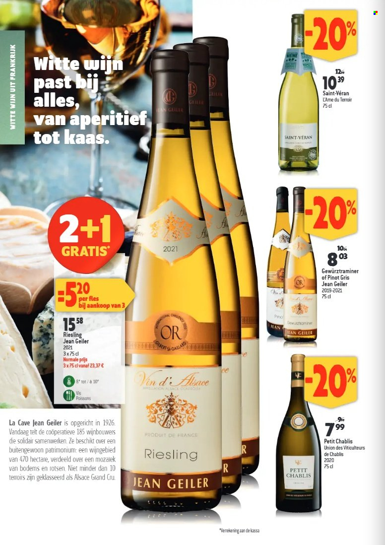 thumbnail - Catalogue Louis Delhaize - 15/03/2023 - 11/04/2023 - Produits soldés - vin blanc, vin d’Alsace, Pinot Gris, vin, Riesling. Page 4.