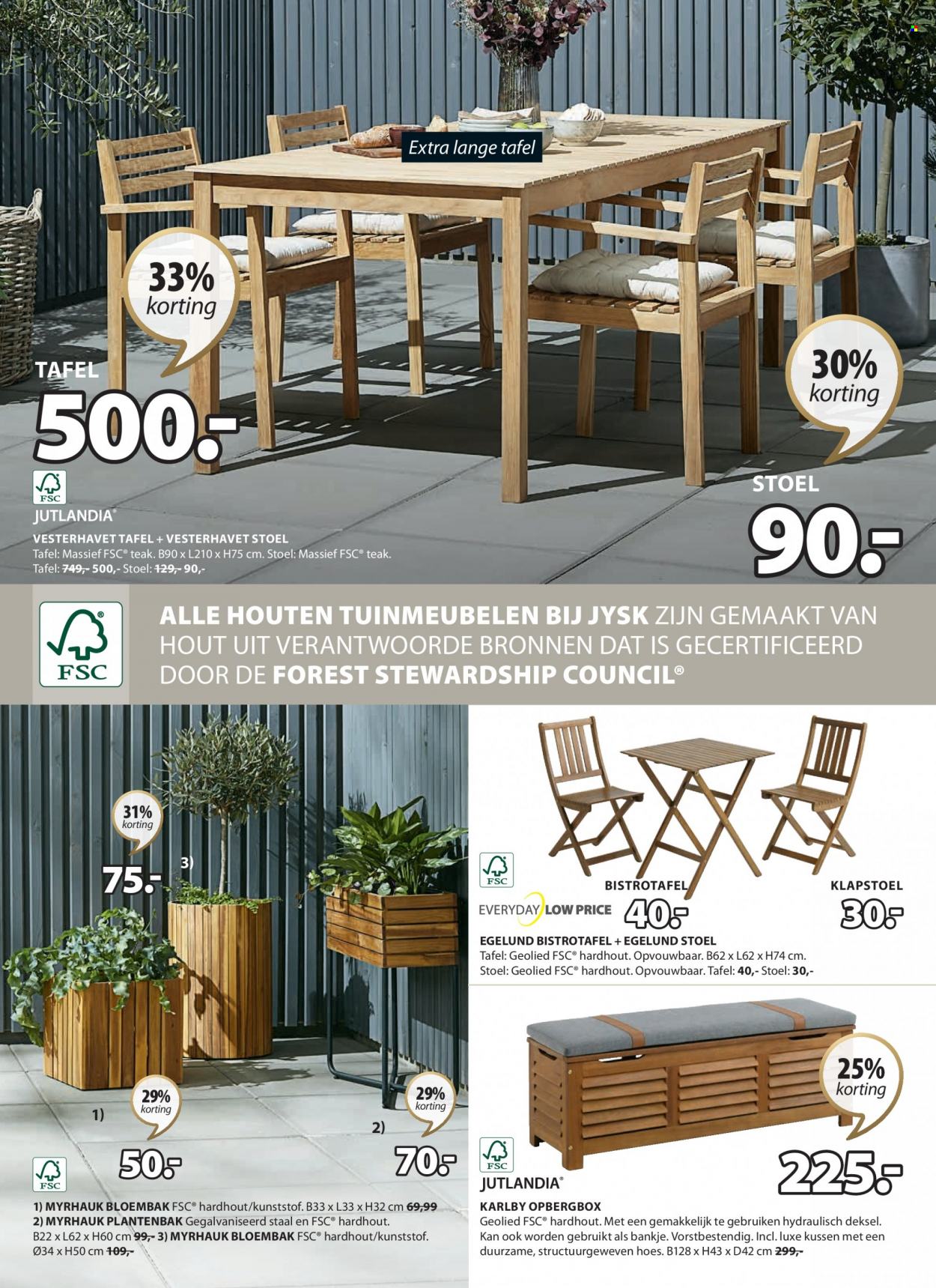 thumbnail - JYSK-aanbieding - 13/03/2023 - 10/04/2023 -  producten in de aanbieding - tafel, stoel, tuinmeubelen. Pagina 6.