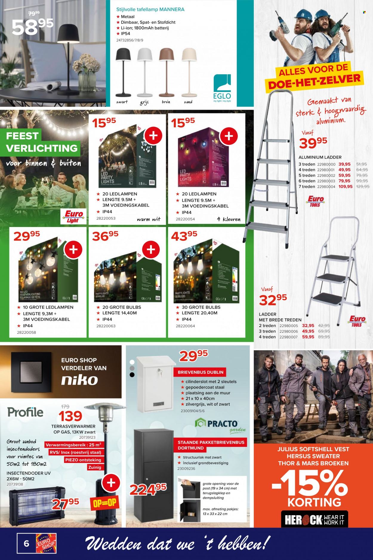 thumbnail - Euro Shop-aanbieding - 27/03/2023 - 16/04/2023 -  producten in de aanbieding - softshell, vest, ladder, verlichting. Pagina 6.