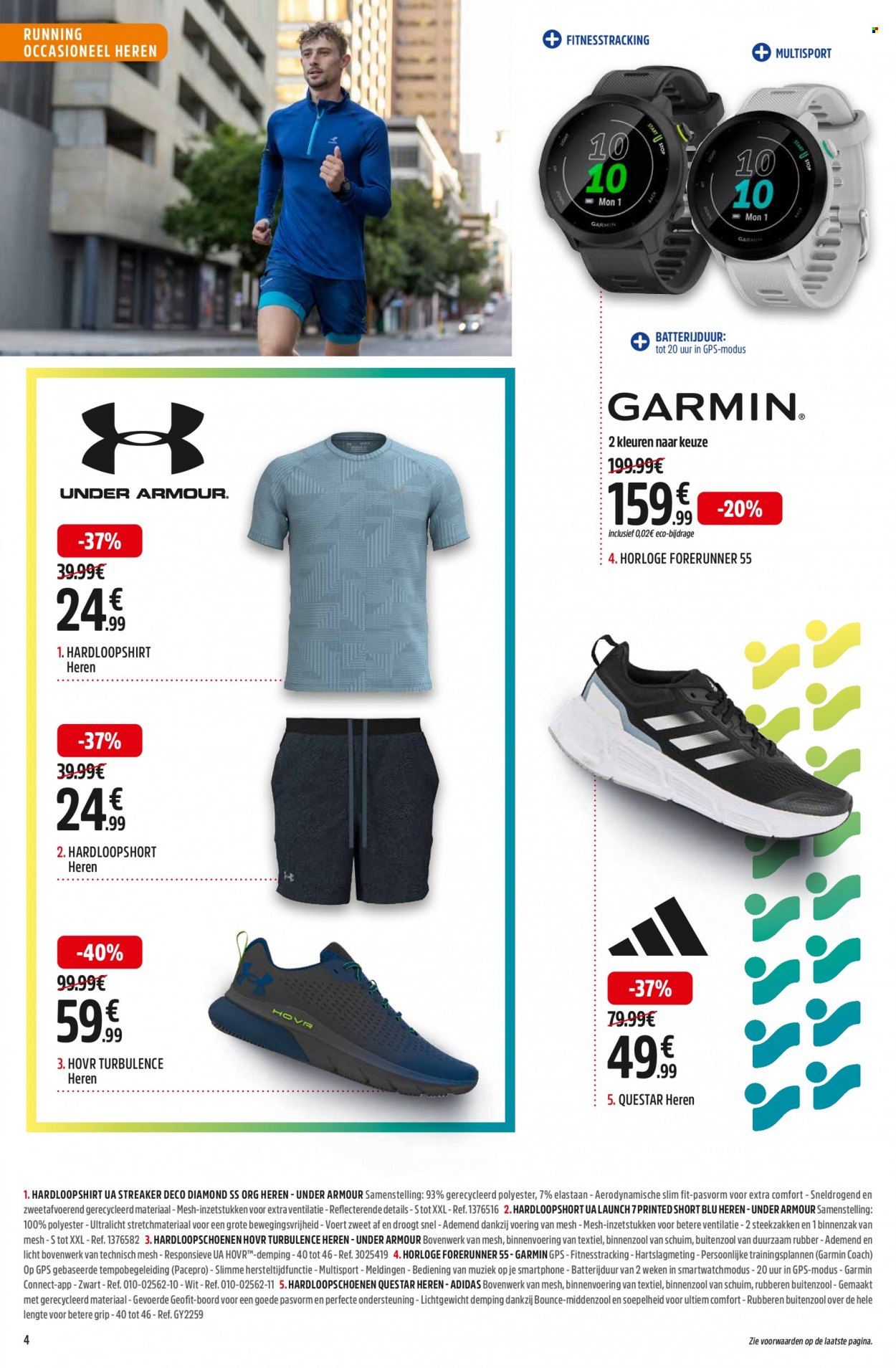 thumbnail - Catalogue Intersport - 27/03/2023 - 10/04/2023 - Produits soldés - Adidas, Under Armour, shorts, horloge. Page 4.