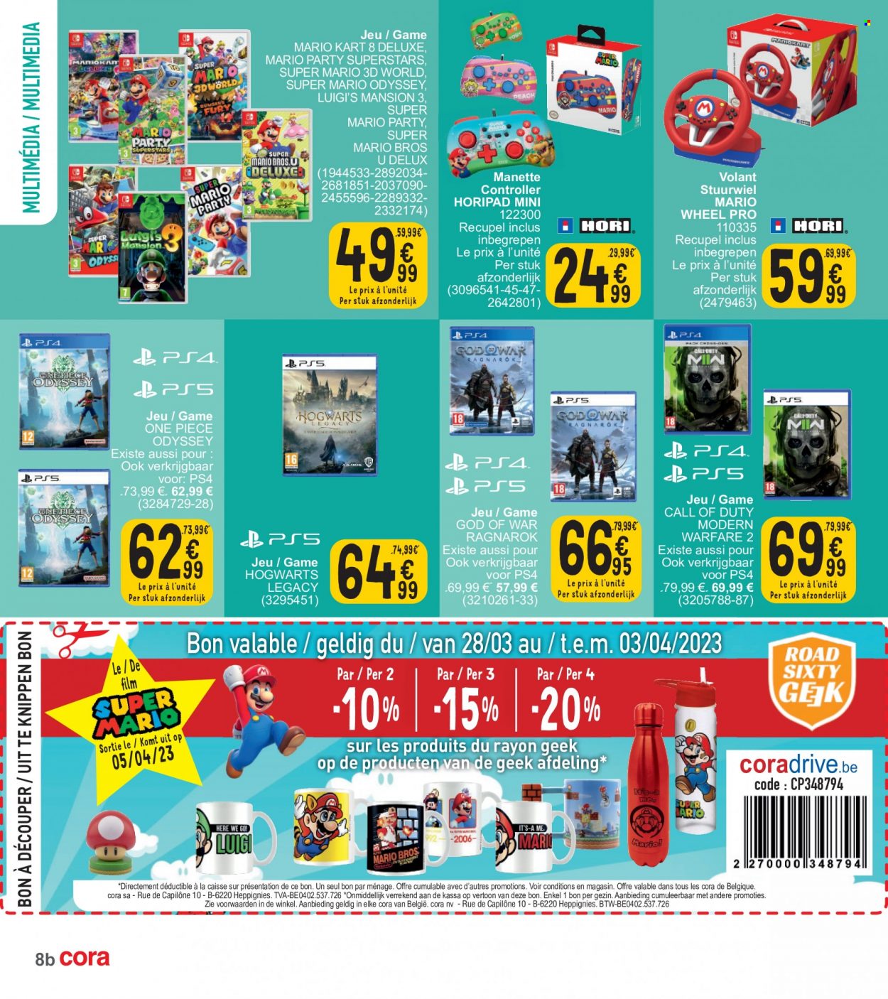 thumbnail - Catalogue Cora - 28/03/2023 - 08/04/2023 - Produits soldés - jeu, PS4. Page 8.