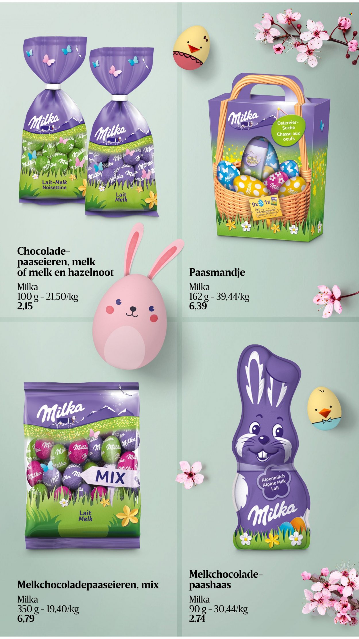 thumbnail - Delhaize-aanbieding - 30/03/2023 - 05/04/2023 -  producten in de aanbieding - Milka, chocolade, melkchocolade, thee. Pagina 10.