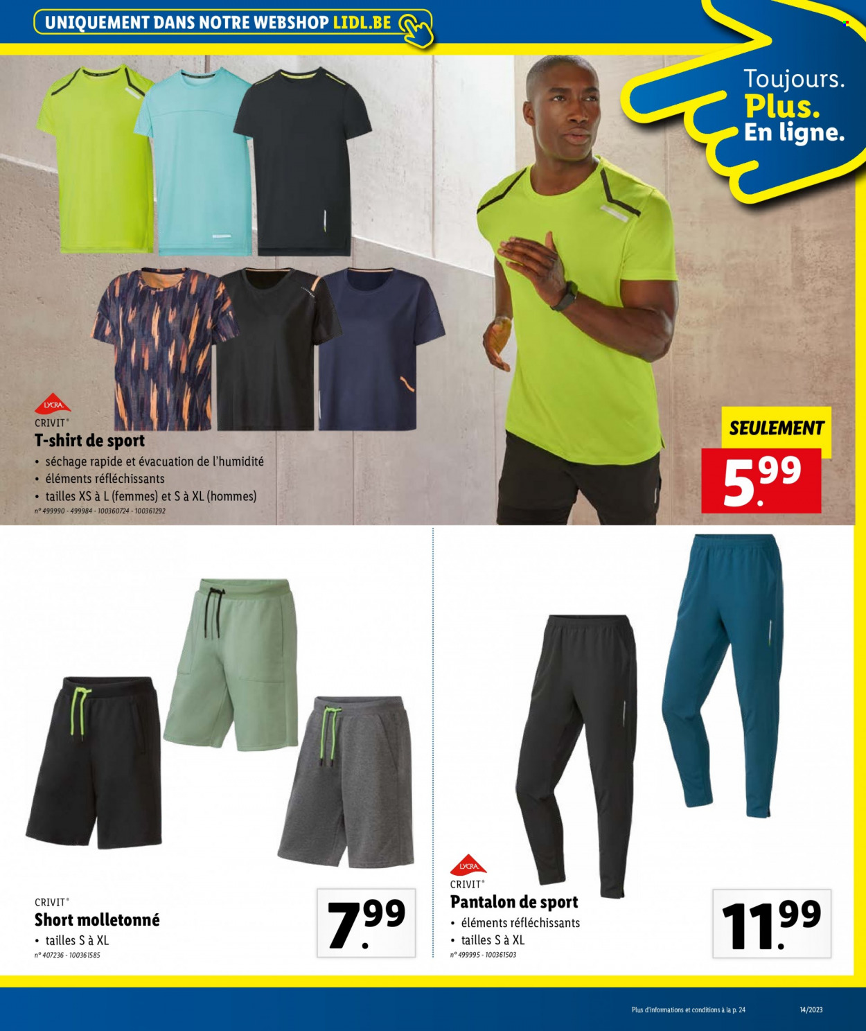 thumbnail - Catalogue Lidl - 05/04/2023 - 11/04/2023 - Produits soldés - shorts, pantalon, t-shirt. Page 21.