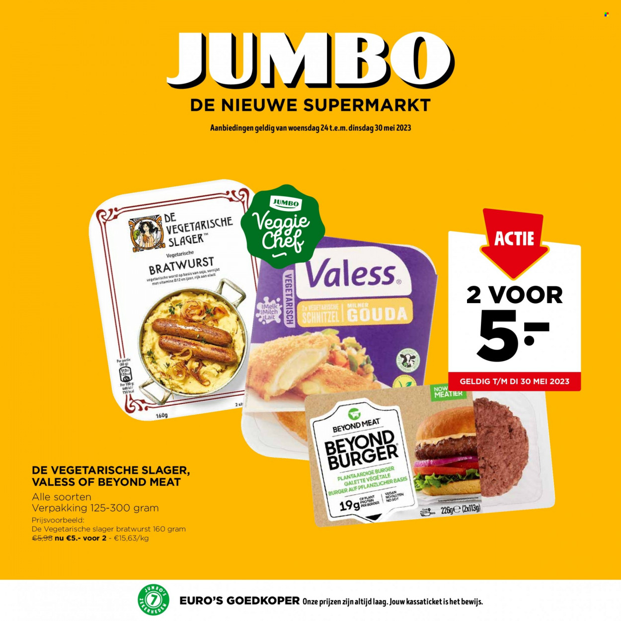 thumbnail - Jumbo-aanbieding - 24/05/2023 - 30/05/2023 -  producten in de aanbieding - Veggie, gouda, melk. Pagina 1.