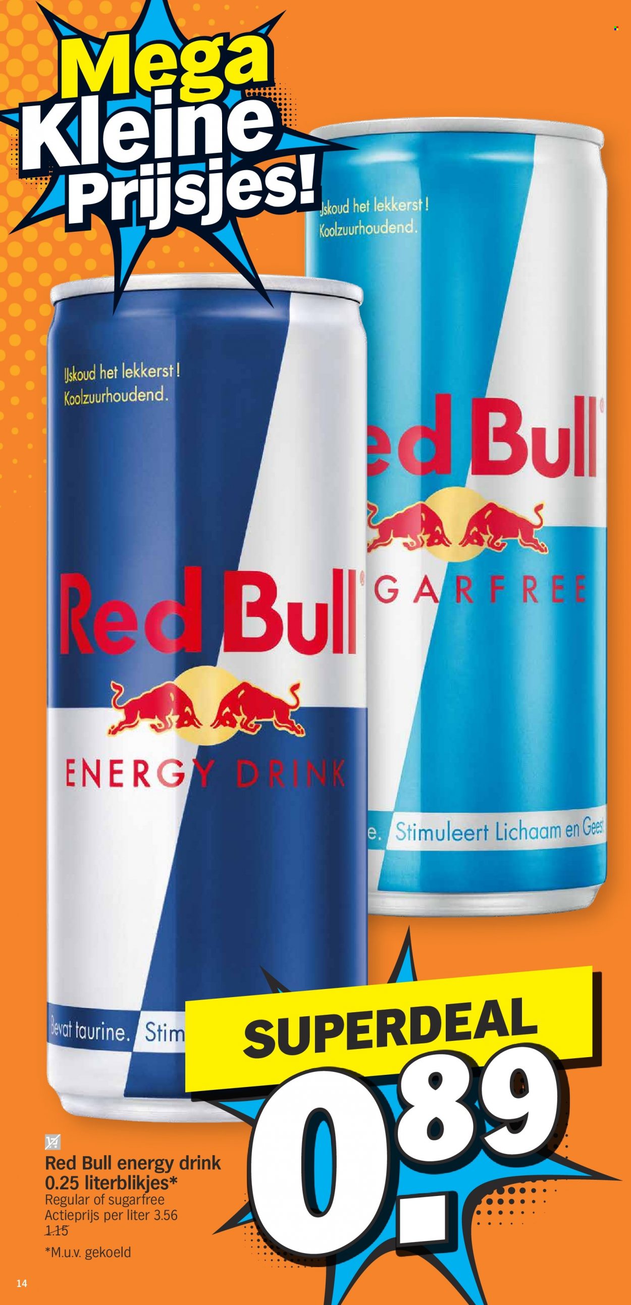 thumbnail - Albert Heijn-aanbieding - 22/05/2023 - 29/05/2023 -  producten in de aanbieding - Red Bull, energy drink. Pagina 14.