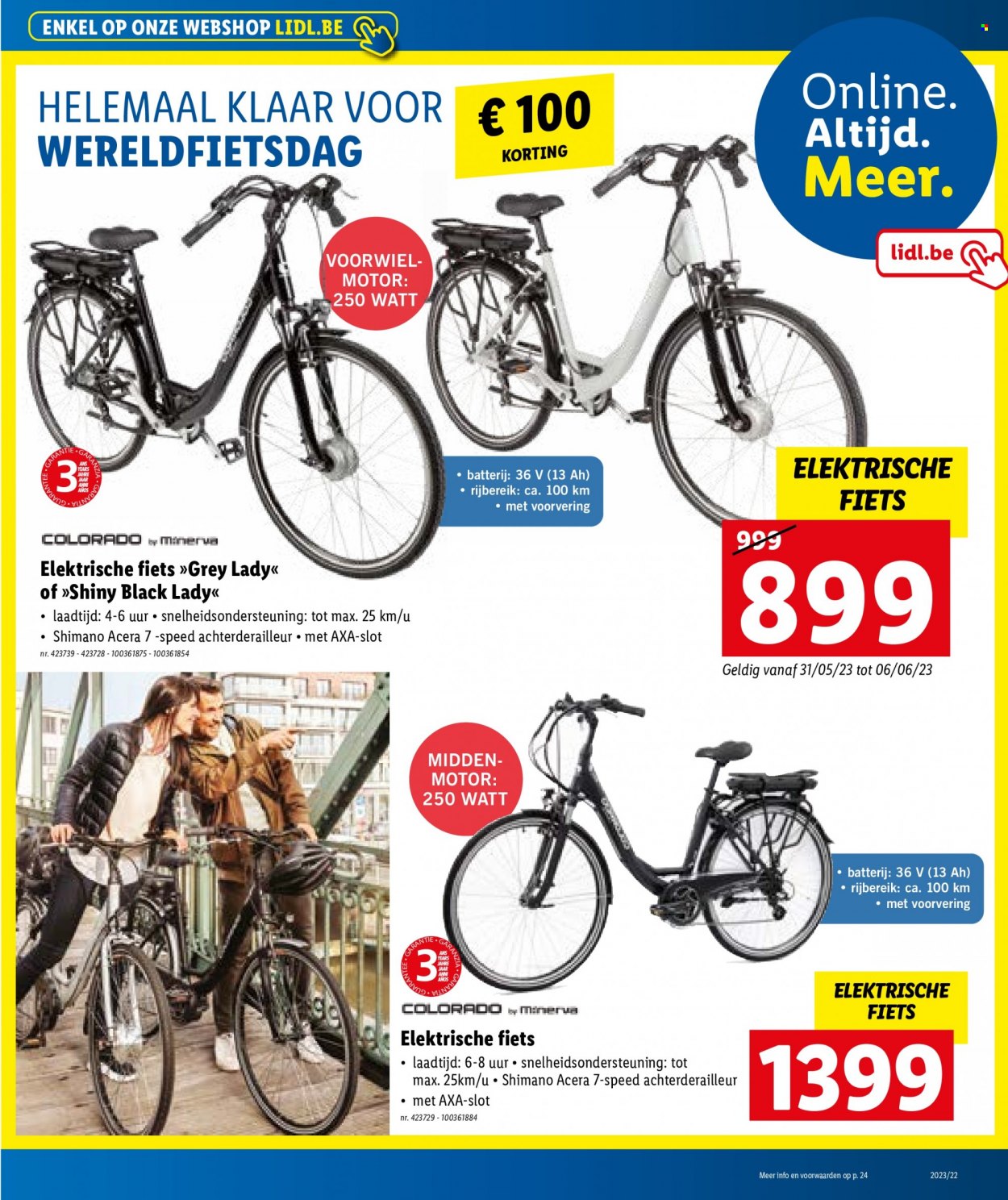 thumbnail - Lidl-aanbieding - 31/05/2023 - 06/06/2023 -  producten in de aanbieding - Shimano, elektrische fiets, fiets. Pagina 19.