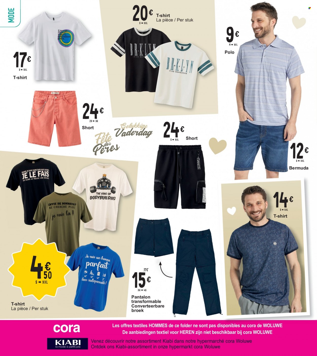 thumbnail - Cora-aanbieding - 30/05/2023 - 12/06/2023 -  producten in de aanbieding - short, broek, pantalon. Pagina 24.