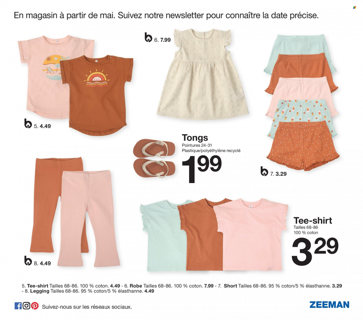 thumbnail - Zeeman-aanbieding - 01/01/2023 - 31/07/2023 -  producten in de aanbieding - short, shirt. Pagina 31.