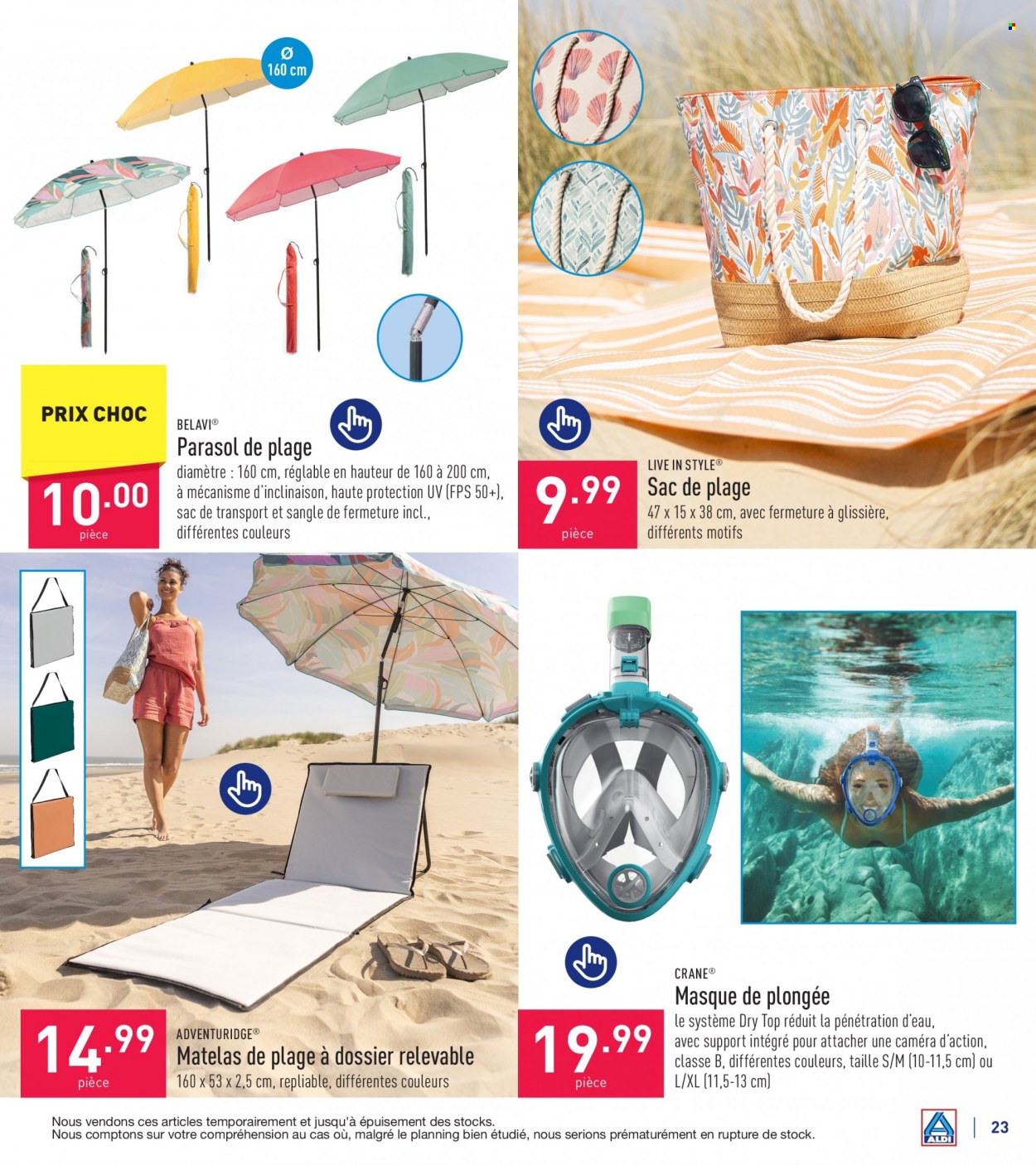 thumbnail - ALDI-aanbieding - 05/06/2023 - 16/06/2023 -  producten in de aanbieding - top, parasol. Pagina 23.
