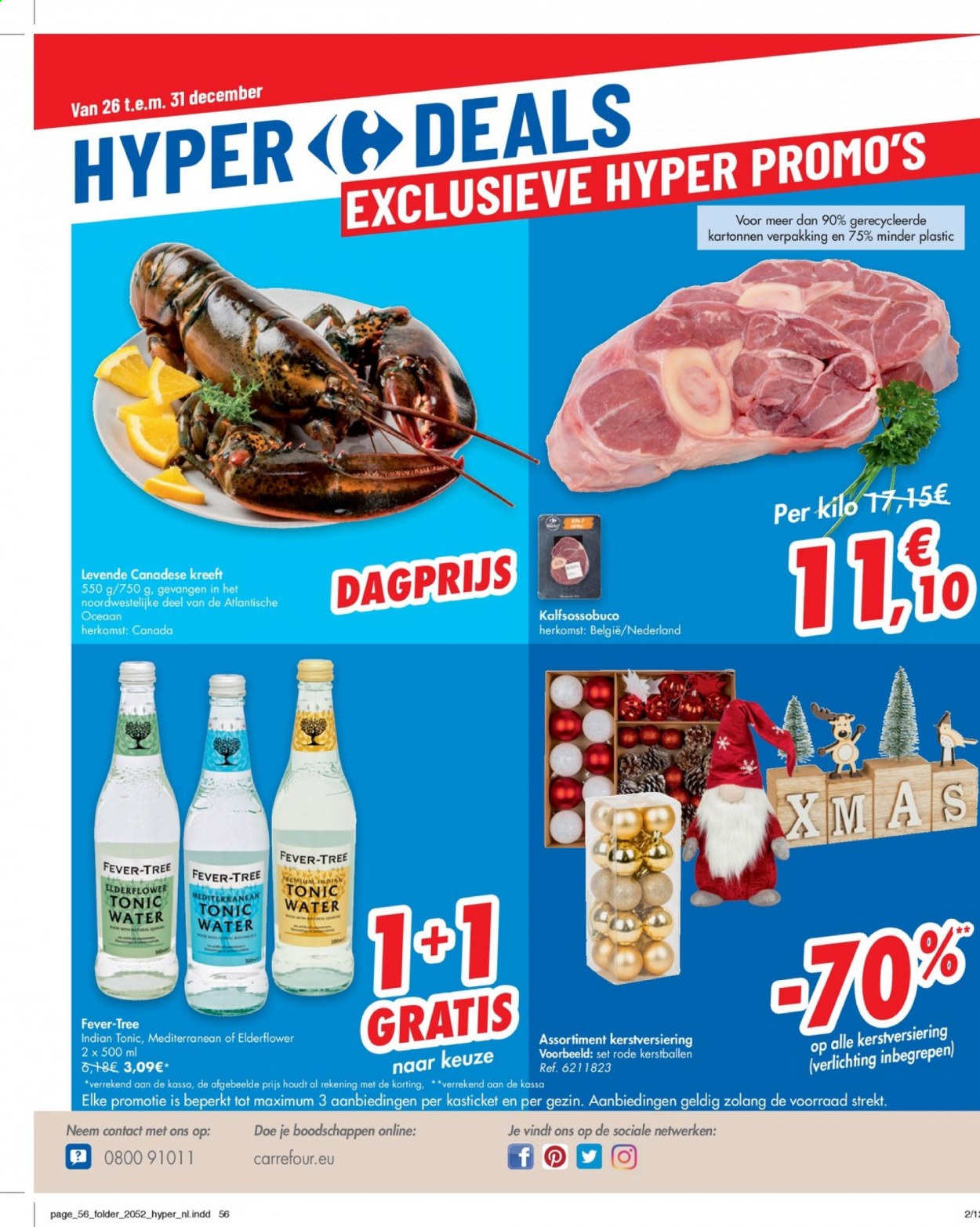 thumbnail - Carrefour hypermarkt-aanbieding - 26/12/2020 - 18/01/2021 -  producten in de aanbieding - kreeft, verlichting, kerstball. Pagina 28.