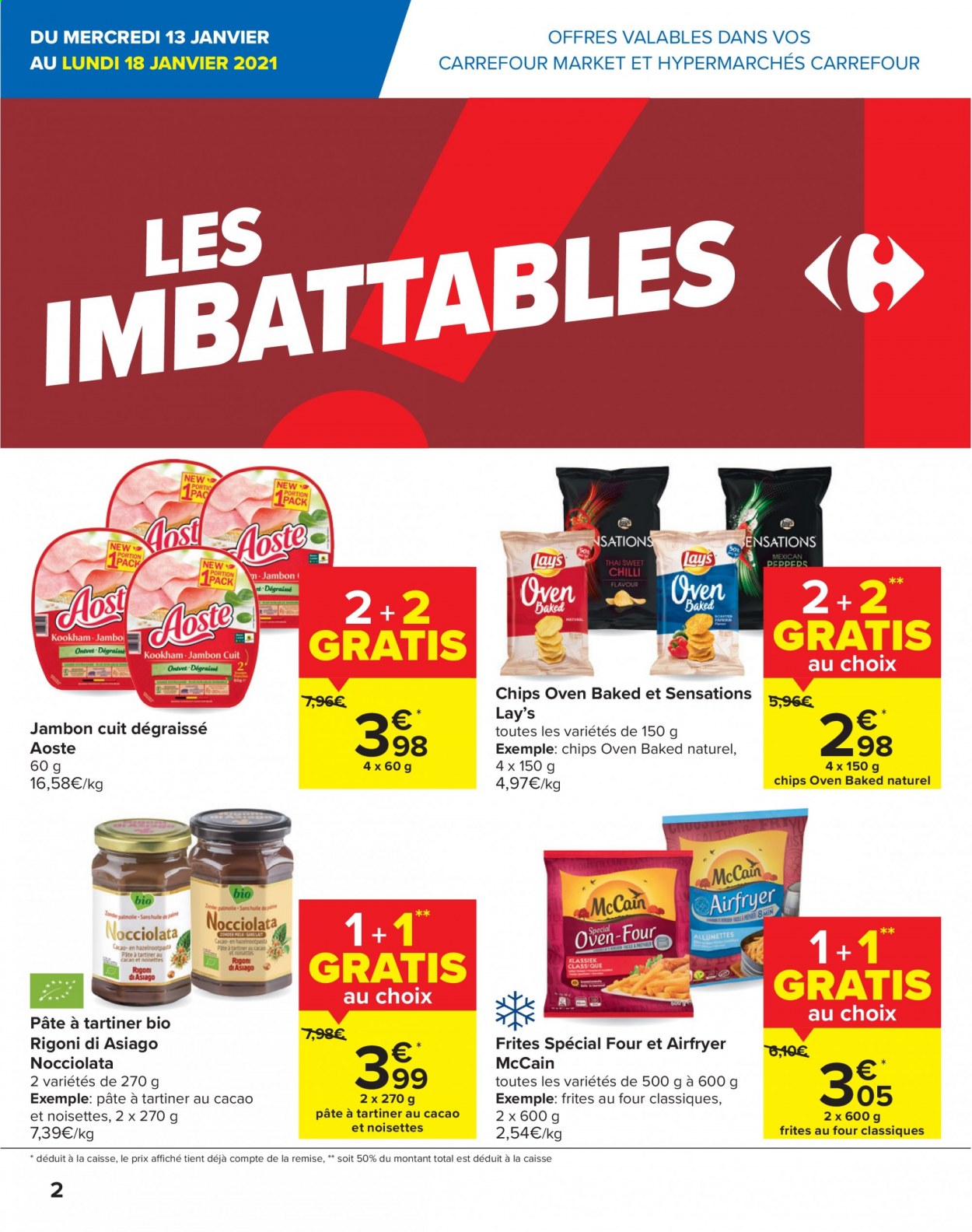thumbnail - Carrefour-aanbieding - 13/01/2021 - 25/01/2021 -  producten in de aanbieding - Asiago, McCain, frites, airfryer, chips. Pagina 2.