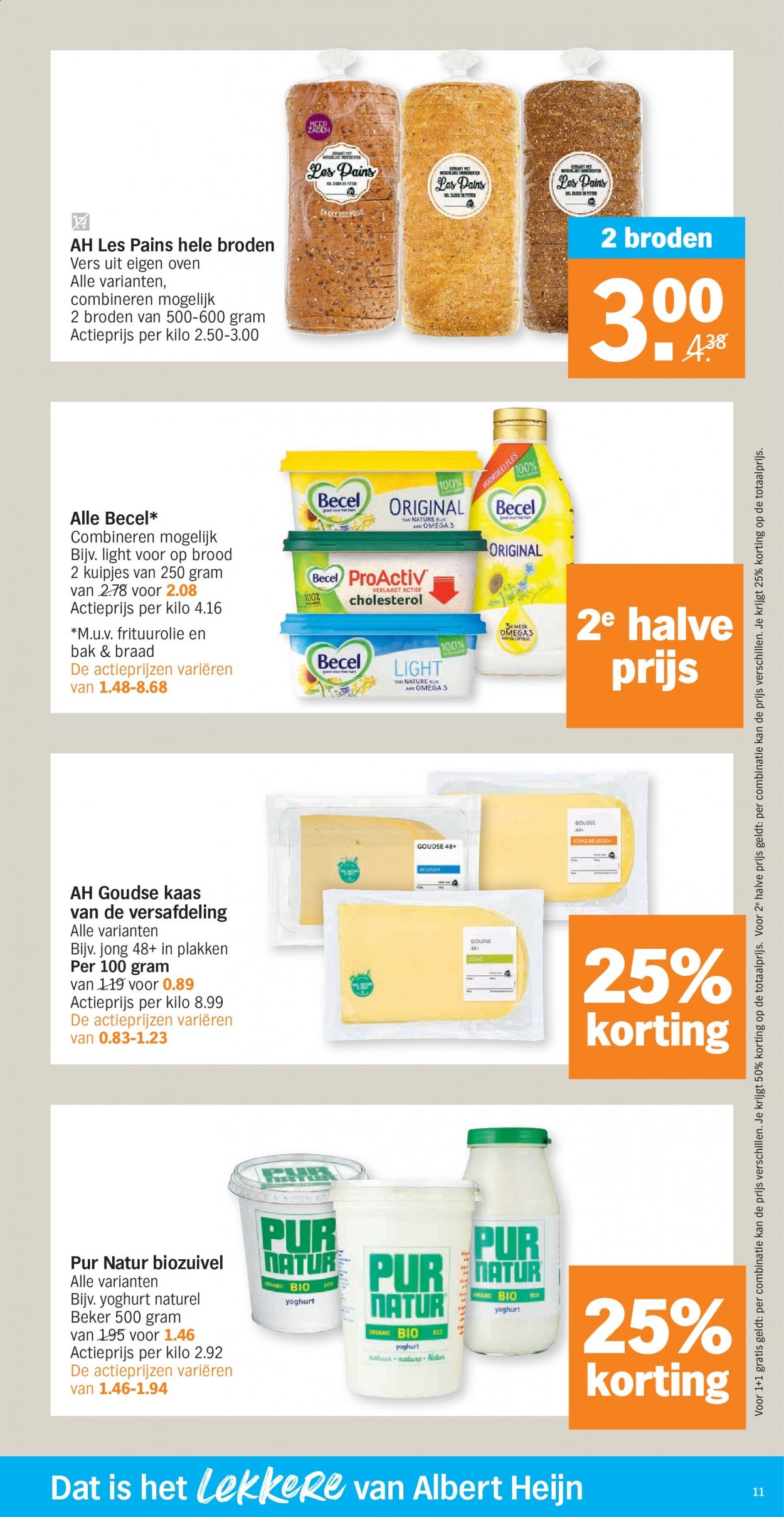 thumbnail - Albert Heijn-aanbieding - 18/01/2021 - 24/01/2021 -  producten in de aanbieding - kaas, yoghurt, brood. Pagina 11.