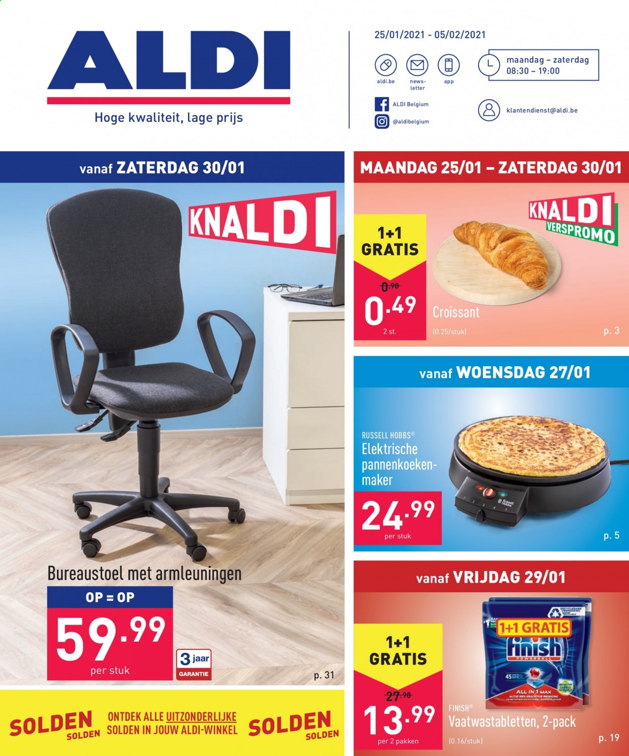thumbnail - ALDI-aanbieding - 25/01/2021 - 05/02/2021 -  producten in de aanbieding - vaatwastabletten, croissant, Finish. Pagina 1.