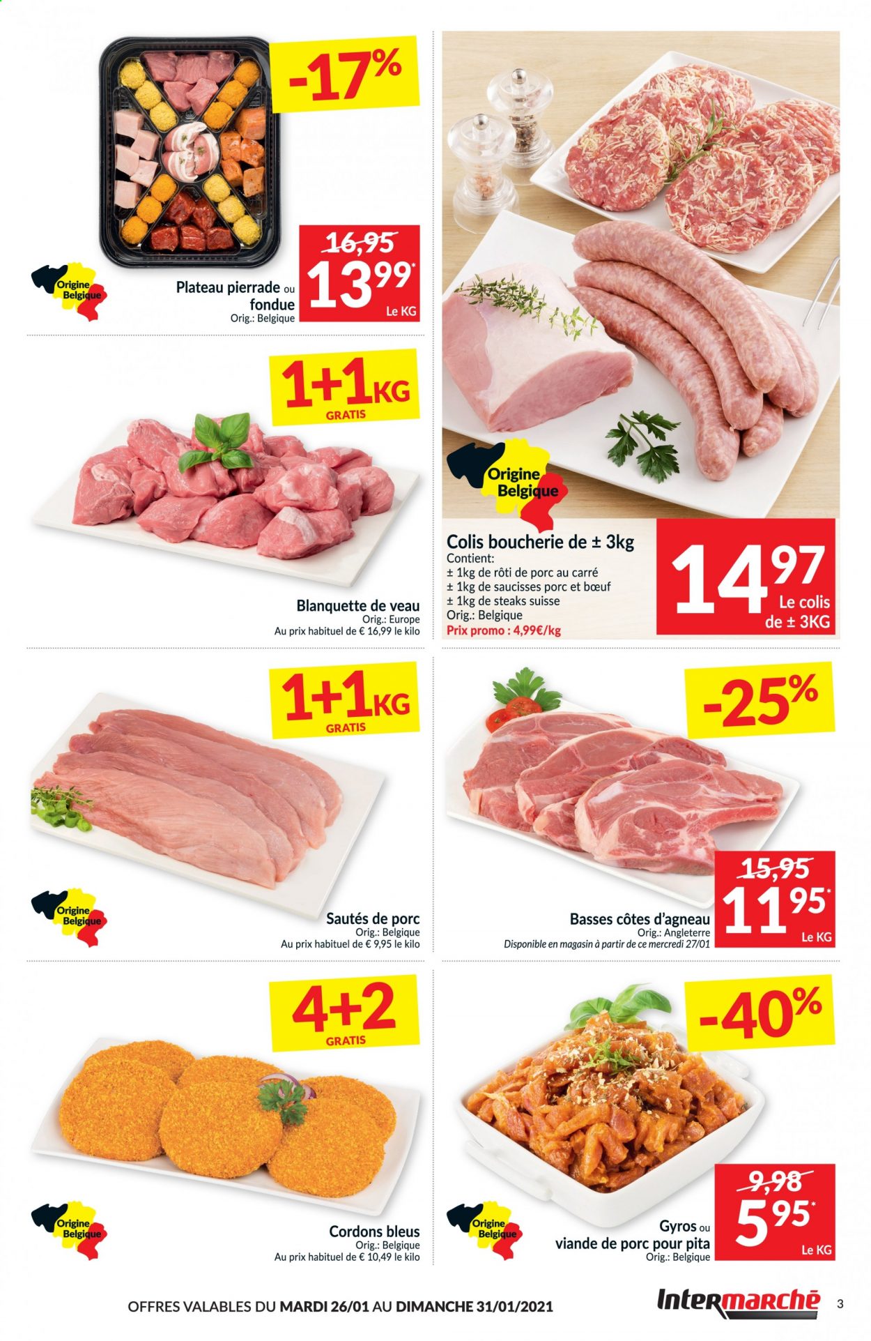 thumbnail - Intermarché-aanbieding - 26/01/2021 - 31/01/2021 -  producten in de aanbieding - pita, steak. Pagina 3.