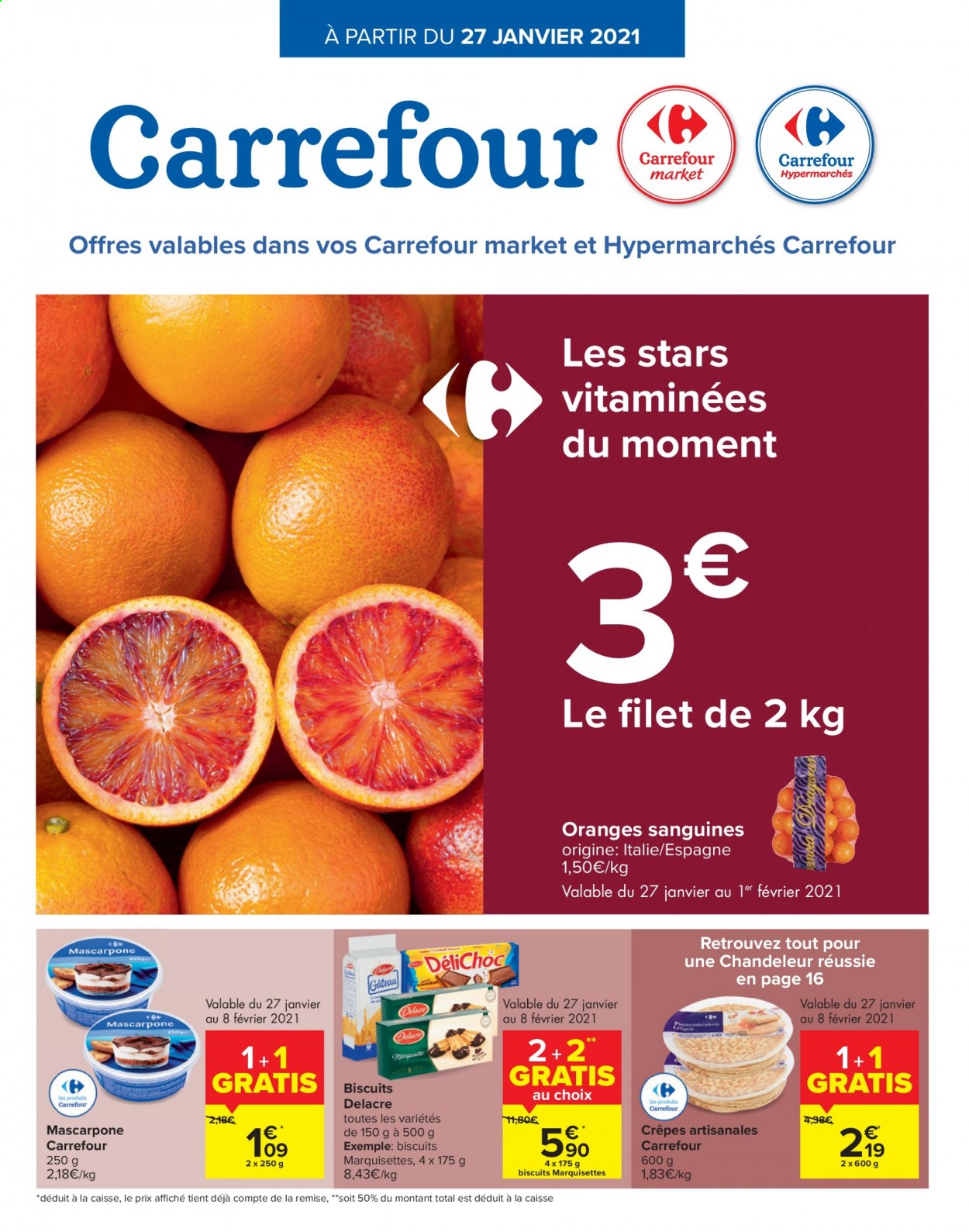 thumbnail - Carrefour-aanbieding - 27/01/2021 - 08/02/2021 -  producten in de aanbieding - Mascarpone. Pagina 1.