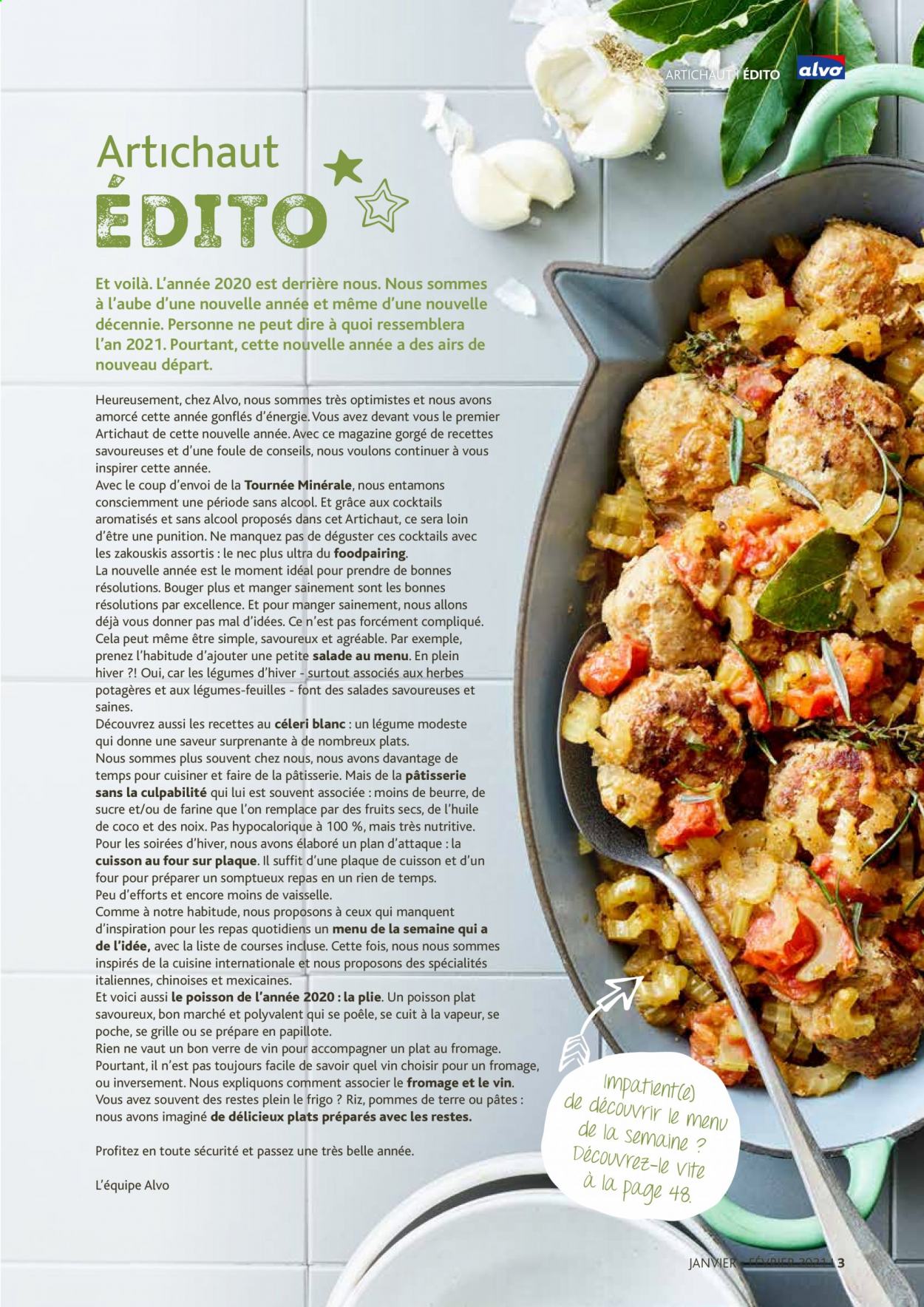 thumbnail - Catalogue Alvo - 01/01/2021 - 01/02/2021 - Produits soldés - pommes de terre, papillotes, riz, pâtes, fruits séchés. Page 3.