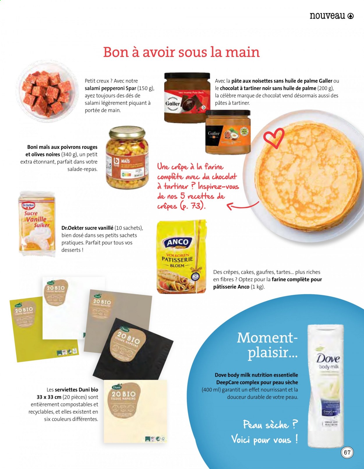 thumbnail - SPAR-aanbieding - 01/02/2021 - 28/02/2021 -  producten in de aanbieding - pepperoni, salami, maïs, Dove. Pagina 67.