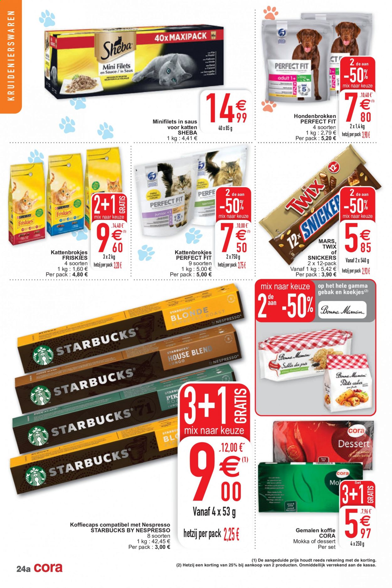 thumbnail - Cora-aanbieding - 09/02/2021 - 15/02/2021 -  producten in de aanbieding - koekjes, koffie, Snickers, Nespresso, Gamma. Pagina 24.