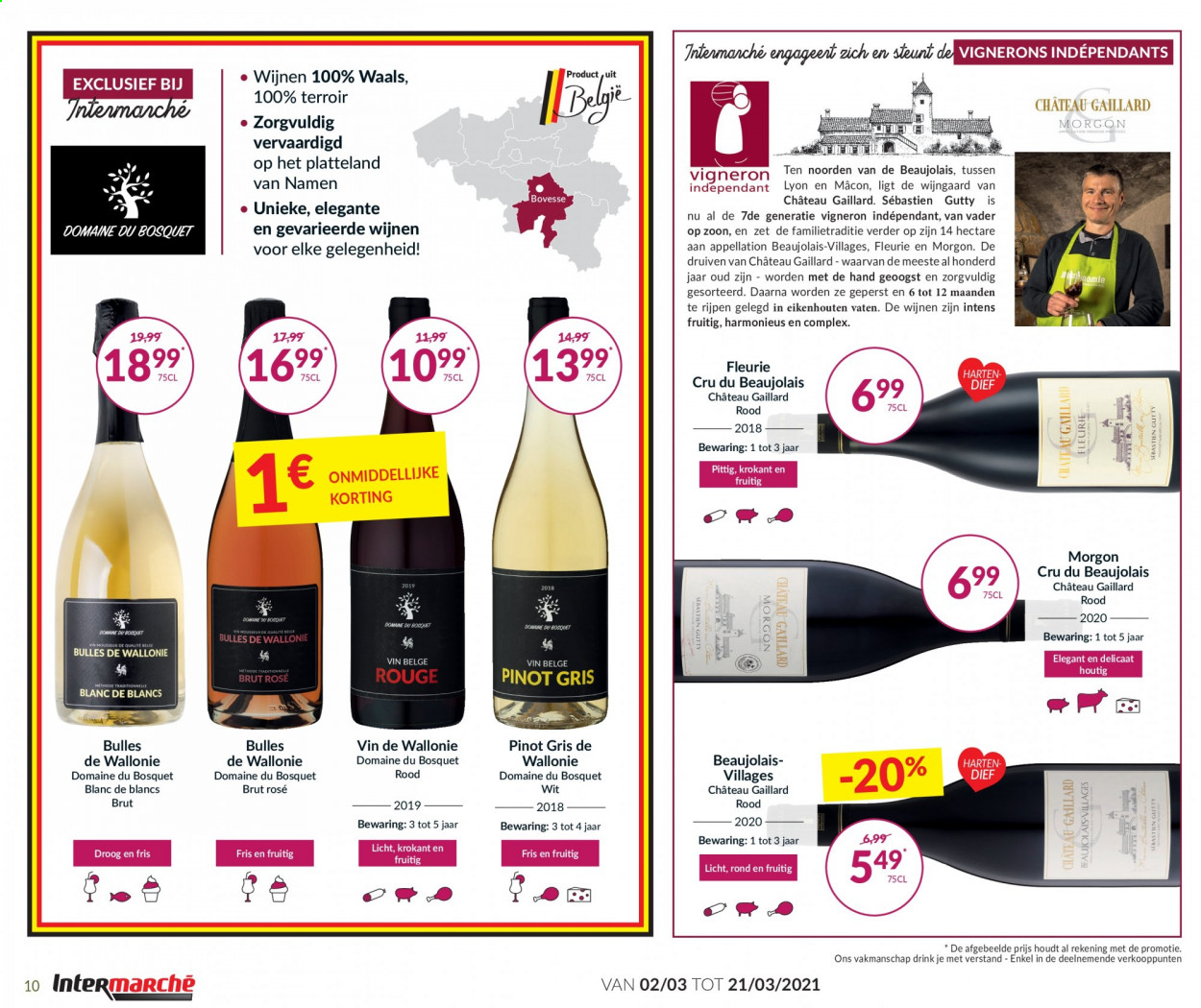 thumbnail - Intermarché-aanbieding - 02/03/2021 - 21/03/2021 -  producten in de aanbieding - druiven, Pinot Griggio, Beaujolais. Pagina 10.