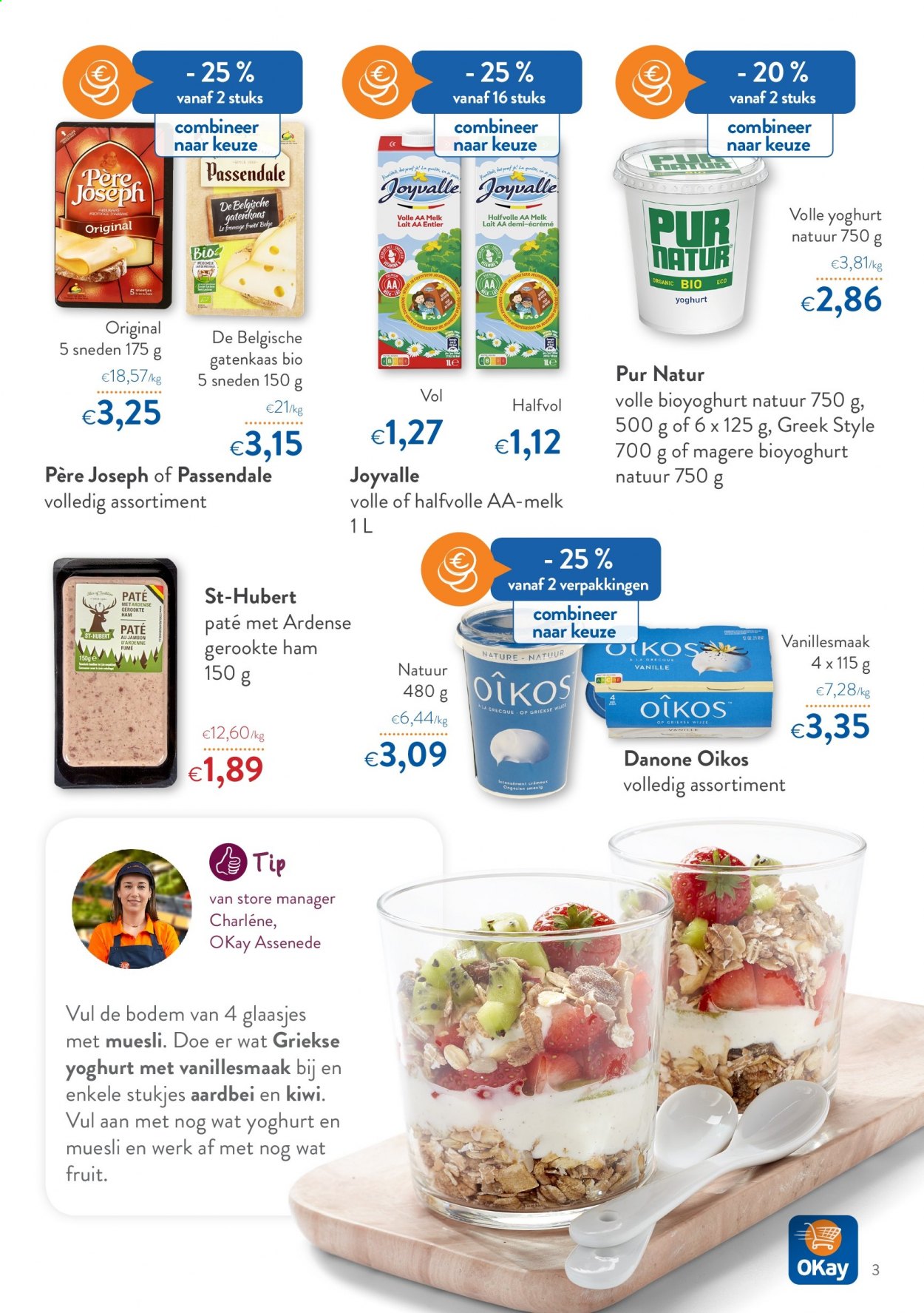 thumbnail - OKay-aanbieding - 10/03/2021 - 23/03/2021 -  producten in de aanbieding - ham, melk, volle yoghurt, yoghurt, griekse yoghurt, kiwi. Pagina 3.