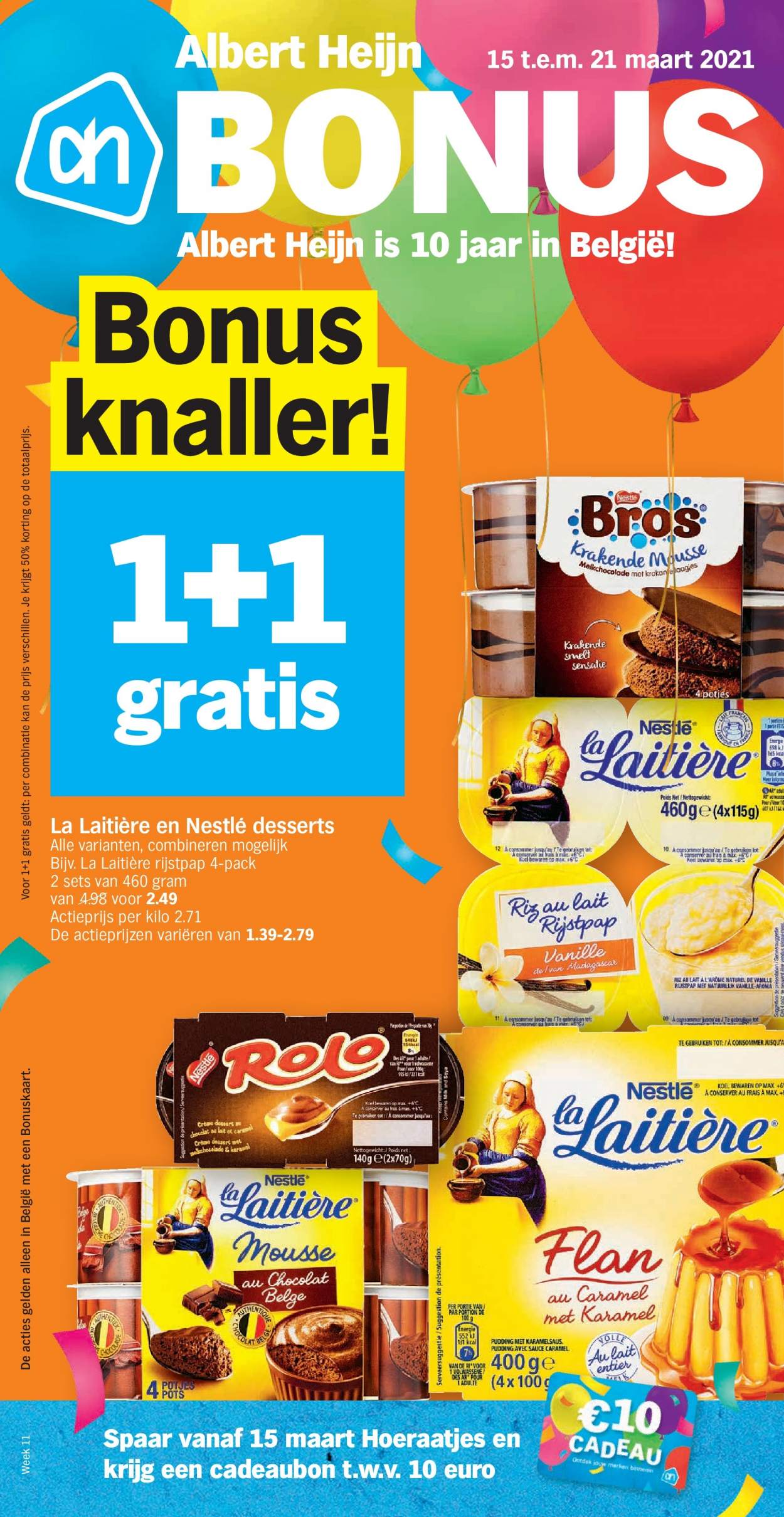 thumbnail - Albert Heijn-aanbieding - 15/03/2021 - 21/03/2021 -  producten in de aanbieding - melkchocolade. Pagina 1.