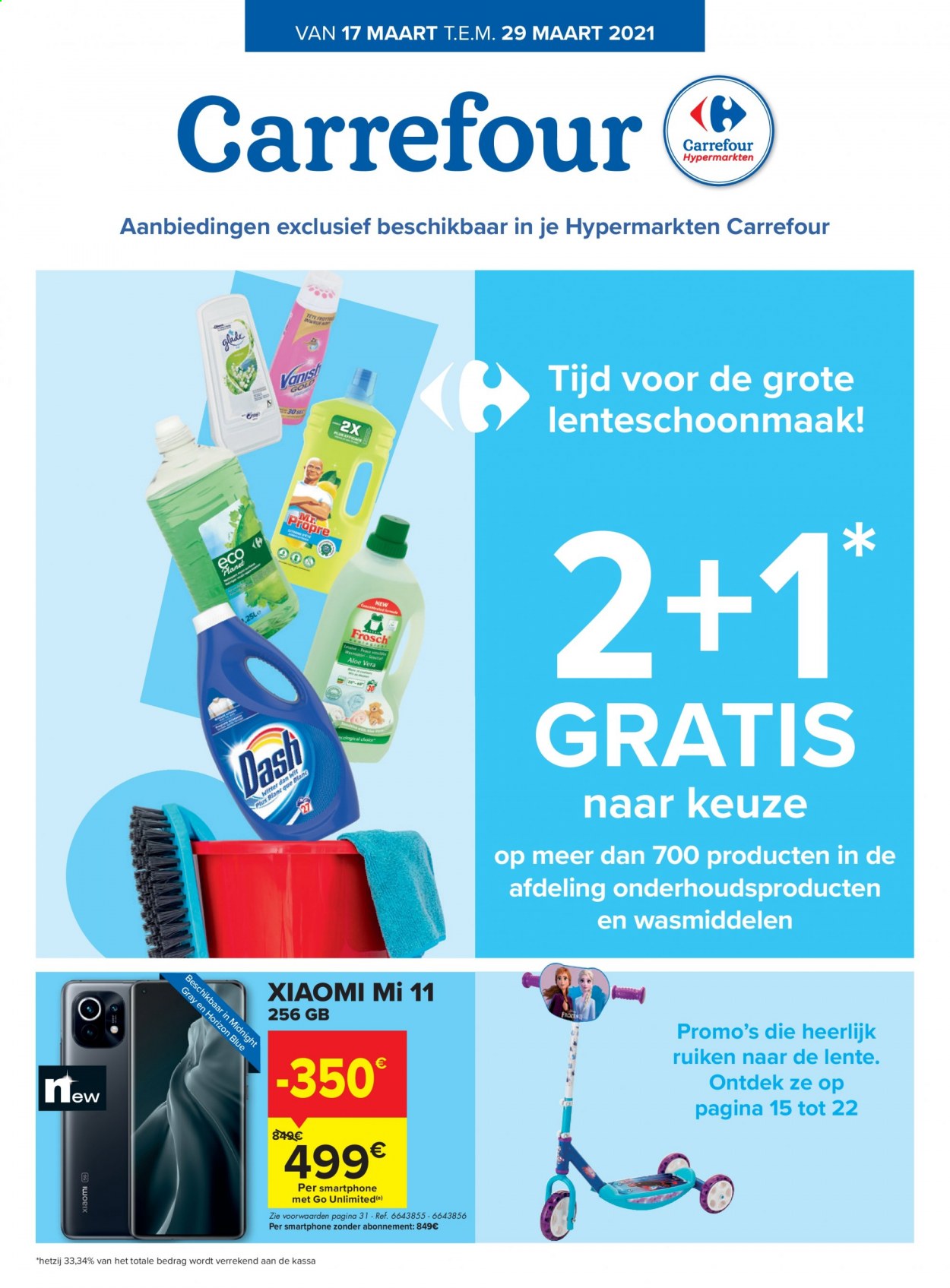 thumbnail - Carrefour hypermarkt-aanbieding - 17/03/2021 - 29/03/2021 -  producten in de aanbieding - smartphone, Vanish, Frosch, aloe vera. Pagina 1.