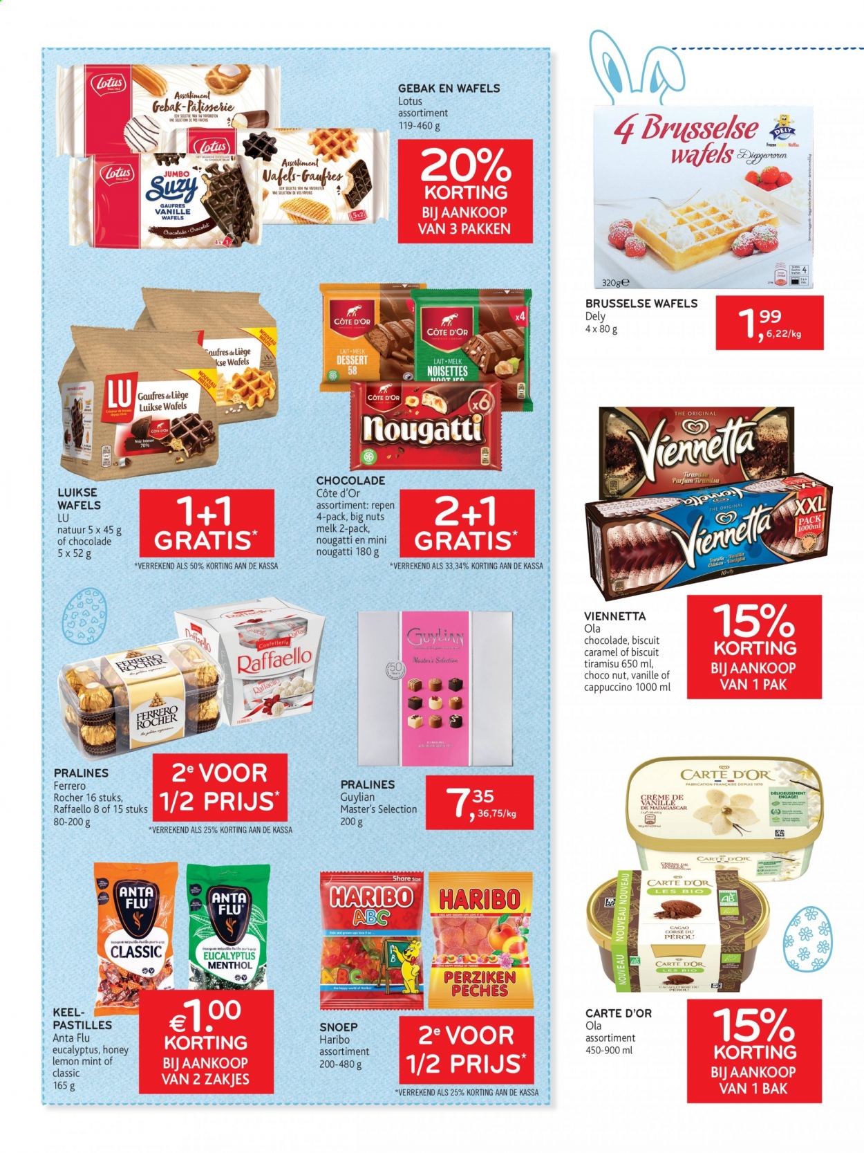 thumbnail - Alvo-aanbieding - 24/03/2021 - 06/04/2021 -  producten in de aanbieding - chocolade, melk, Raffaello, Viennetta, Ferrero Rocher. Pagina 16.