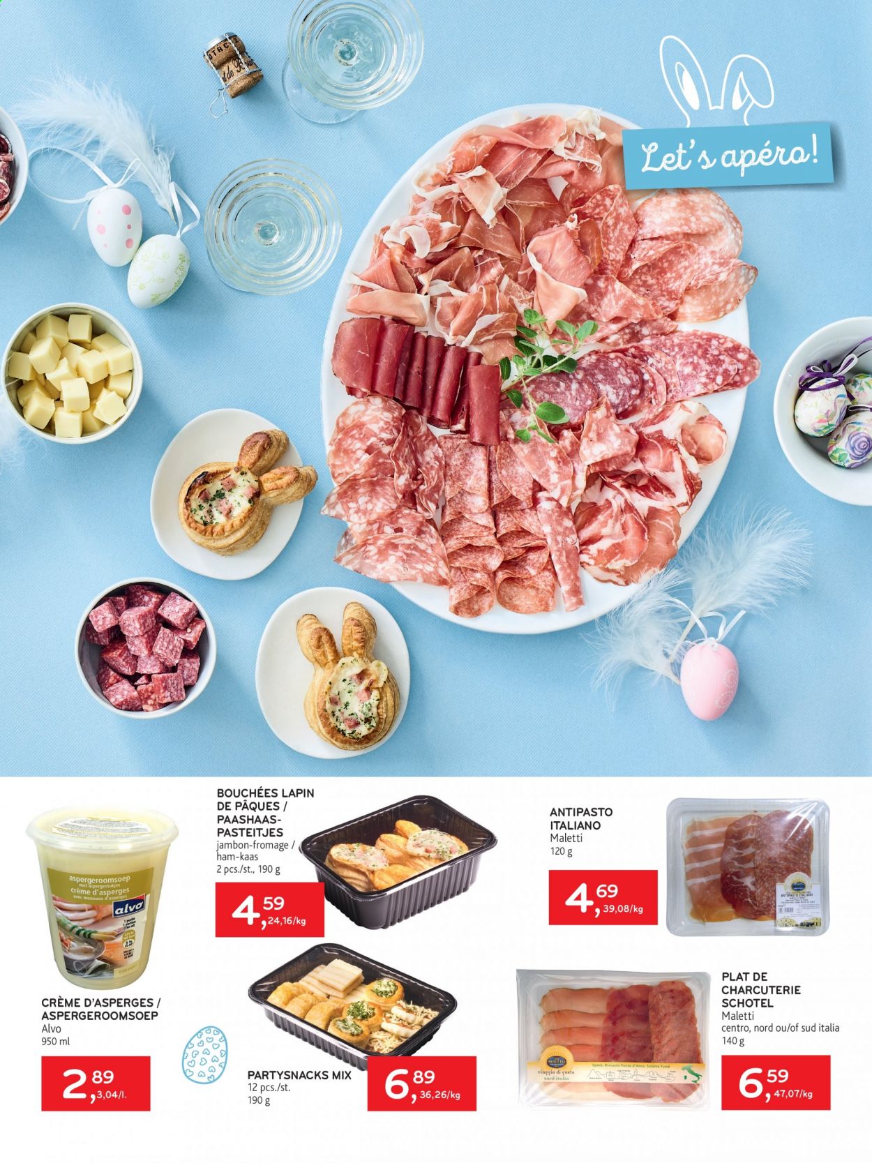 thumbnail - Alvo-aanbieding - 24/03/2021 - 06/04/2021 -  producten in de aanbieding - asperges, ham, kaas, Bresaola, crème. Pagina 3.