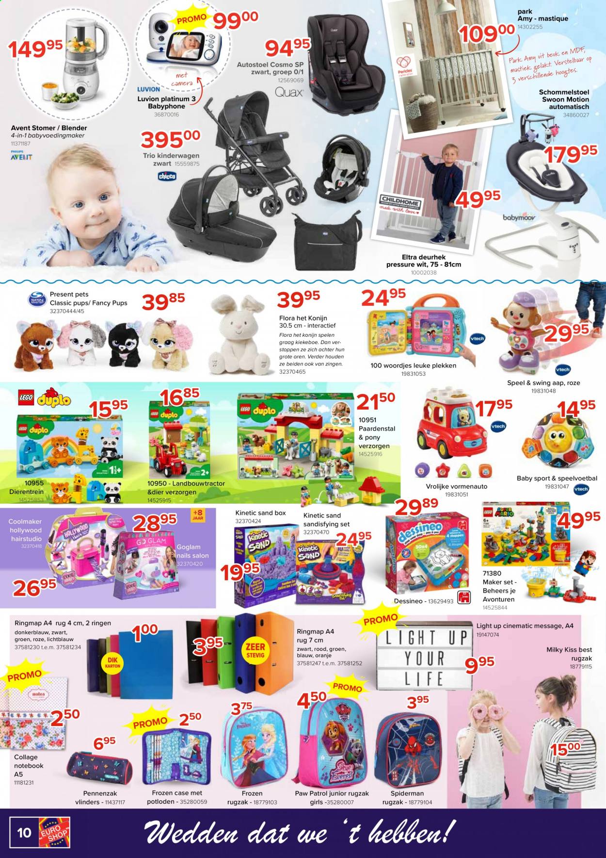 thumbnail - Euro Shop-aanbieding - 18/03/2021 - 18/04/2021 -  producten in de aanbieding - Avent, Dessineo, Paw Patrol, rugzak, Frozen, blender, camera, Spiderman. Pagina 10.