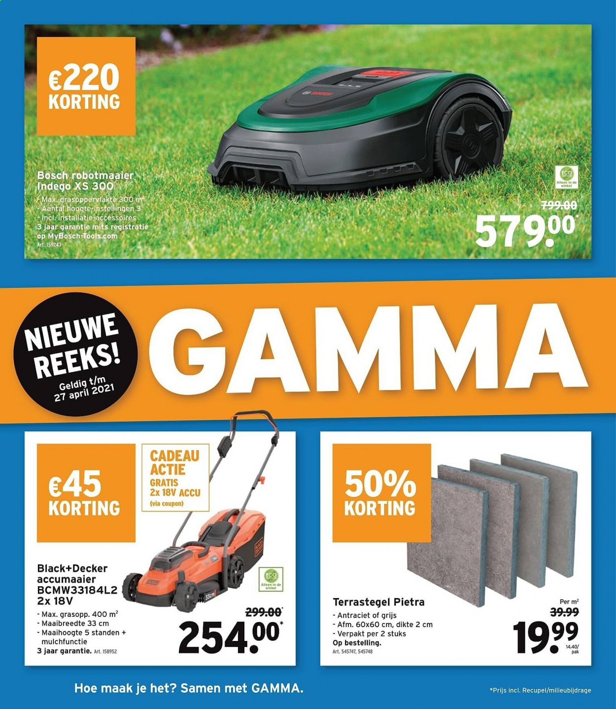 thumbnail - Gamma-aanbieding - 31/03/2021 - 13/04/2021 -  producten in de aanbieding - Black & Decker, Bosch. Pagina 2.