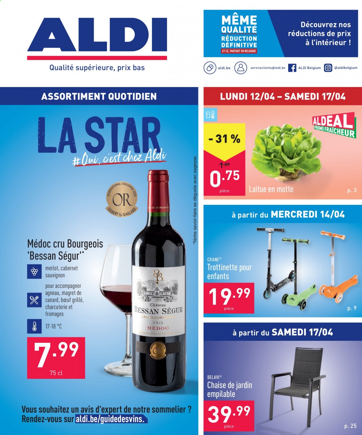 thumbnail - ALDI-aanbieding - 12/04/2021 - 17/04/2021 -  producten in de aanbieding - Cabernet Sauvignon, Merlot. Pagina 1.