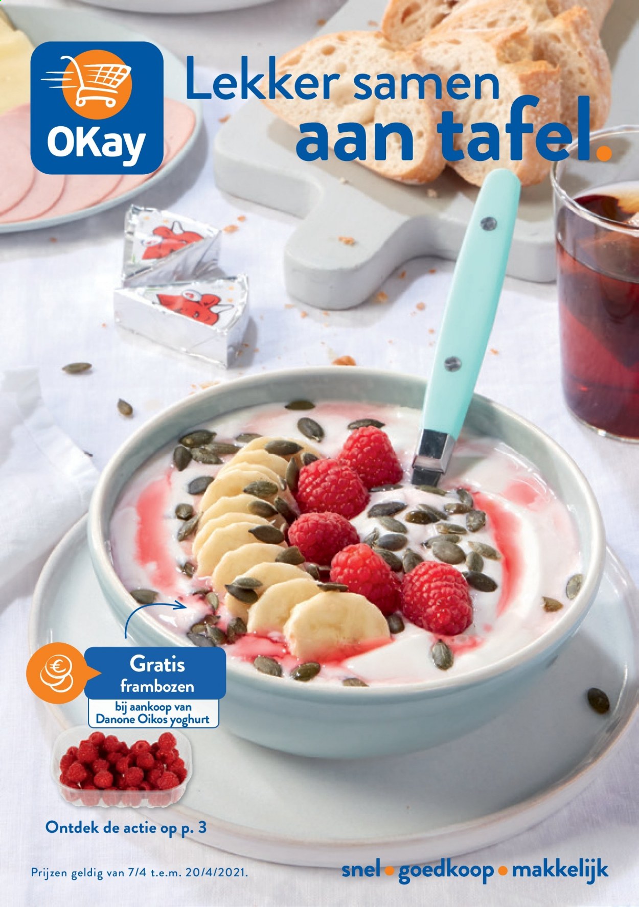 thumbnail - OKay-aanbieding - 07/04/2021 - 20/04/2021 -  producten in de aanbieding - yoghurt, frambozen. Pagina 1.