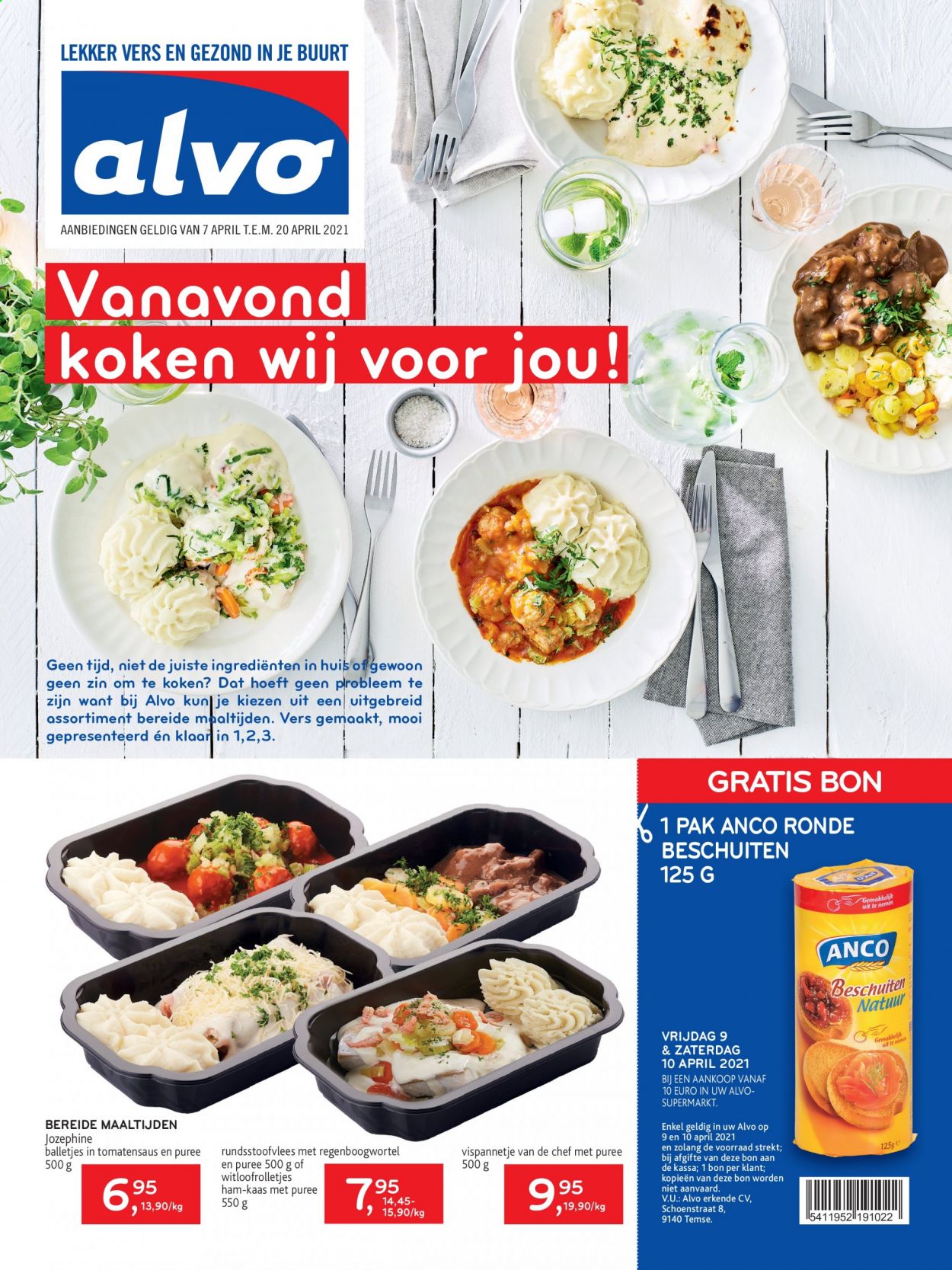 thumbnail - Alvo-aanbieding - 07/04/2021 - 20/04/2021 -  producten in de aanbieding - ham, kaas, tomatensaus. Pagina 1.