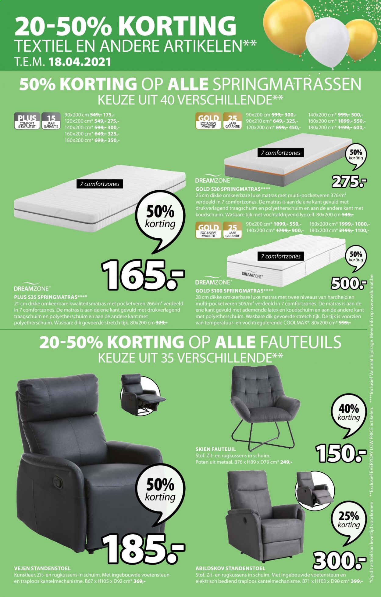 thumbnail - JYSK-aanbieding - 12/04/2021 - 25/04/2021 -  producten in de aanbieding - fauteuil, matras. Pagina 3.
