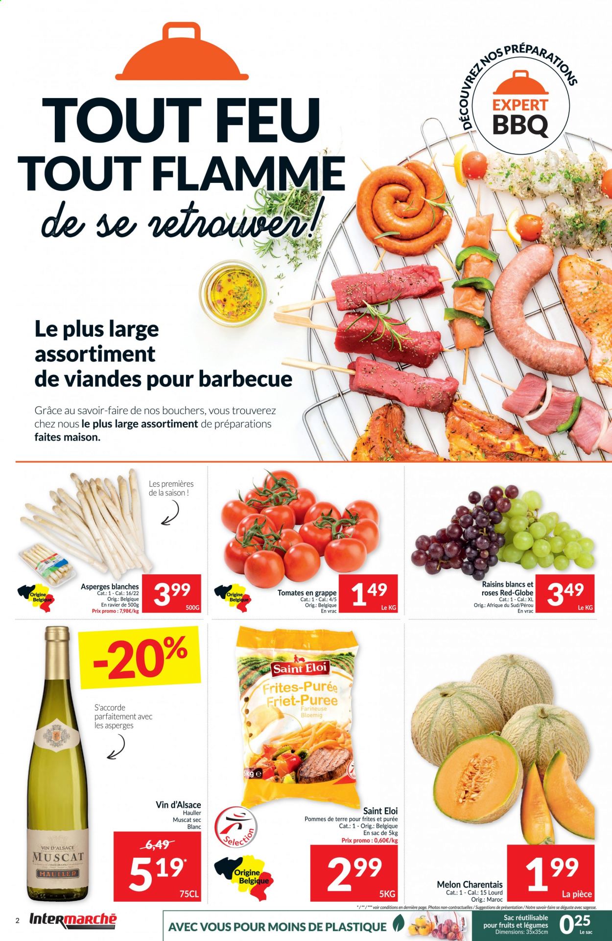 thumbnail - Intermarché-aanbieding - 20/04/2021 - 25/04/2021 -  producten in de aanbieding - asperges, frites, Vin d’Alsace, BBQ. Pagina 2.