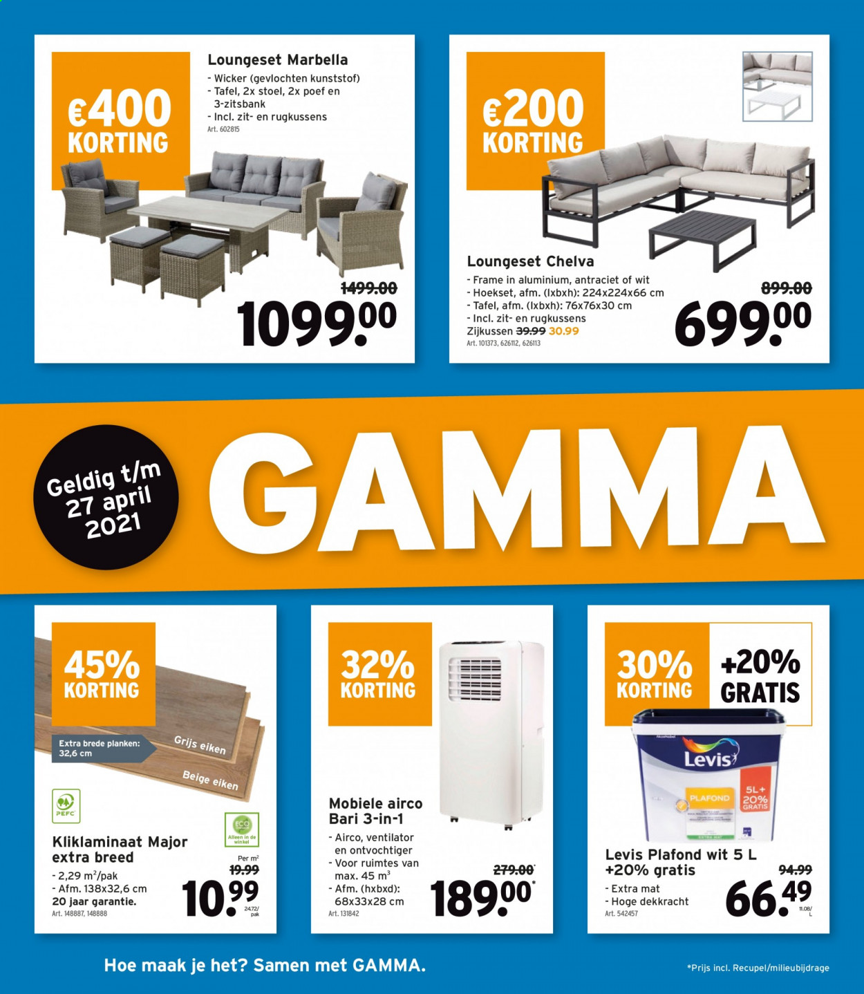thumbnail - Gamma-aanbieding - 14/04/2021 - 27/04/2021 -  producten in de aanbieding - stoel, ontvochtiger, mat, airco, mobiele airco, ventilator. Pagina 4.
