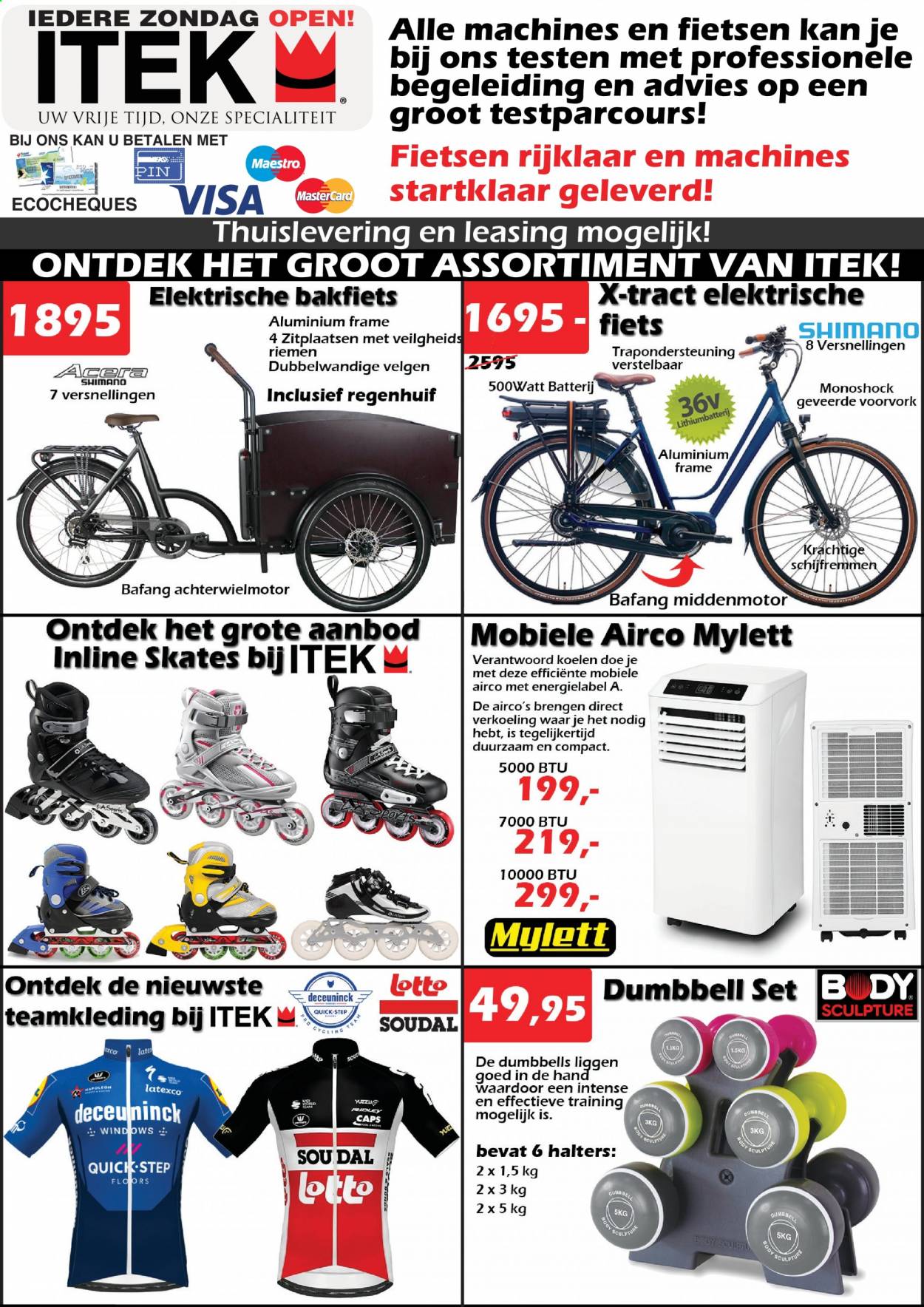 thumbnail - Itek-aanbieding - 15/04/2021 - 09/05/2021 -  producten in de aanbieding - Lotto, Shimano, airco, fiets, mobiele airco. Pagina 1.