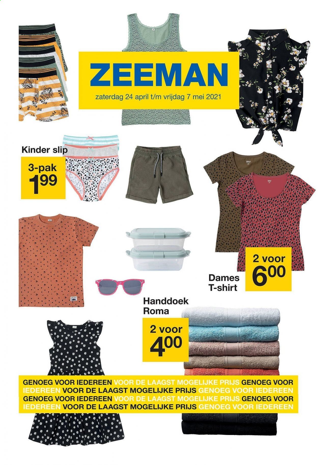 thumbnail - Zeeman-aanbieding - 24/04/2021 - 07/05/2021 -  producten in de aanbieding - shirt, t-shirt. Pagina 1.